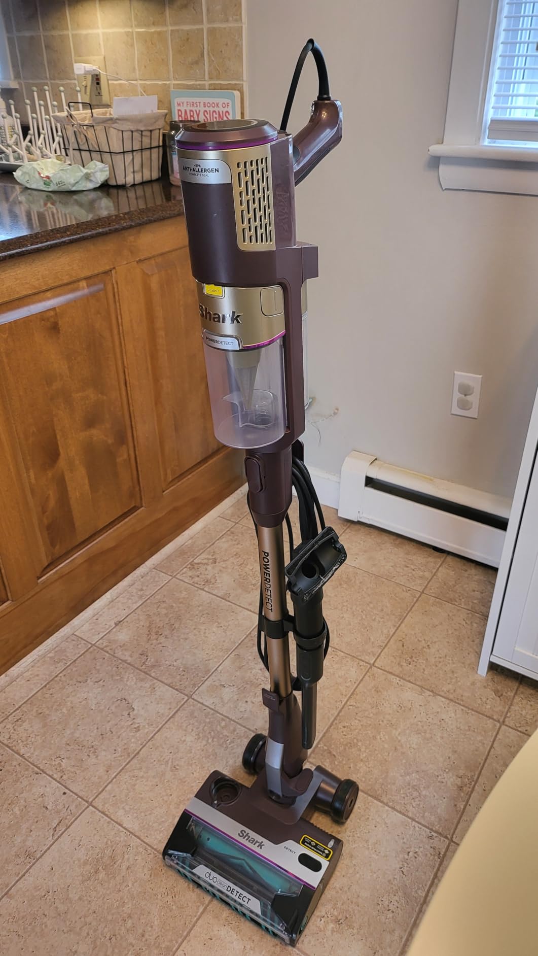 Shark PowerDetect Corded Stick Vacuum, HEPA, Pet Hair, Purple, HZ4001AMZ | DuoClean Detect, Floor and Direction Sensors, No Hair Wrap, Odor Neutralizer, LED Headlights, Duster and Crevice Tools customer photo 1