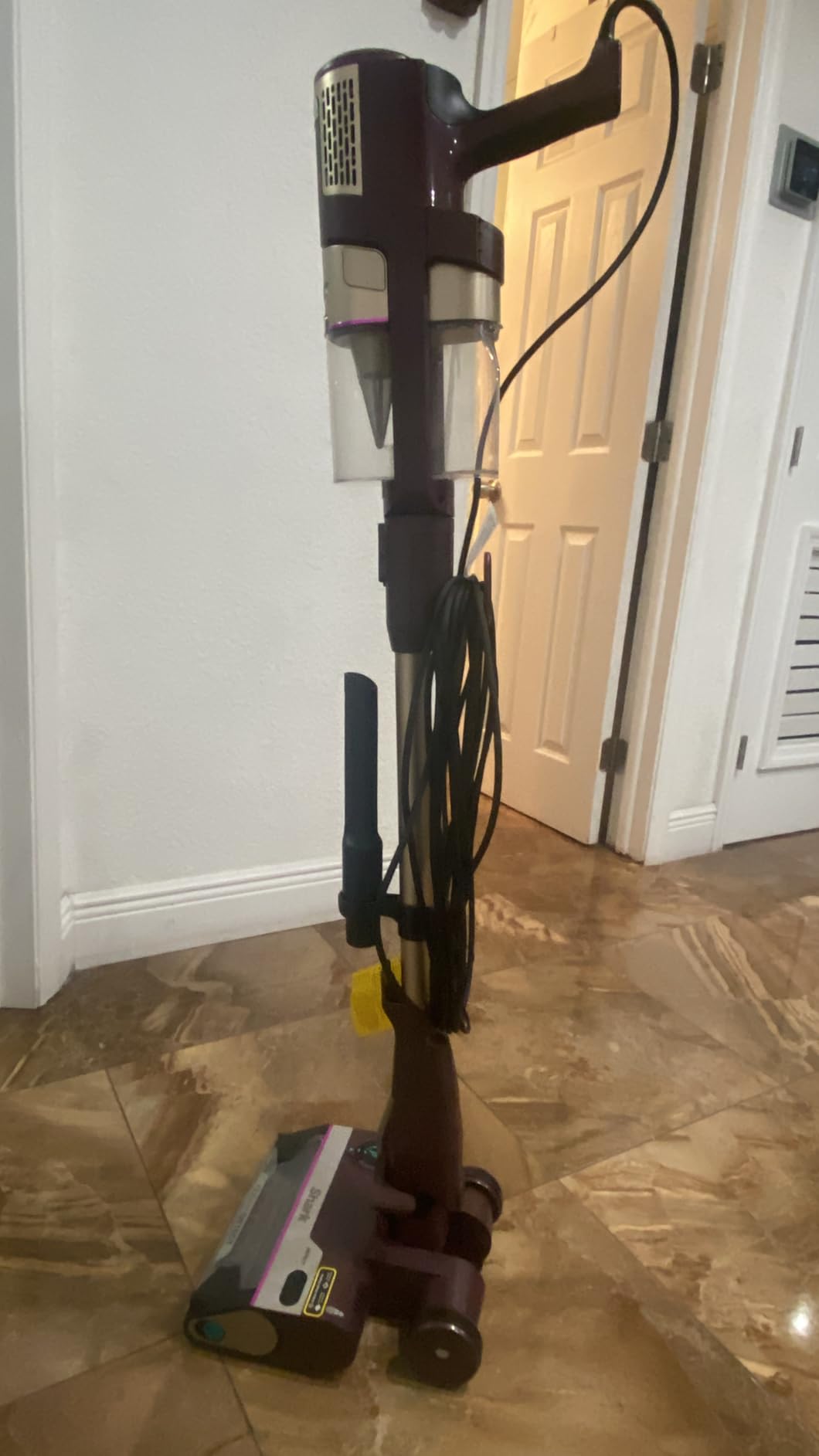 Shark PowerDetect Corded Stick Vacuum, HEPA, Pet Hair, Purple, HZ4001AMZ | DuoClean Detect, Floor and Direction Sensors, No Hair Wrap, Odor Neutralizer, LED Headlights, Duster and Crevice Tools customer photo 2