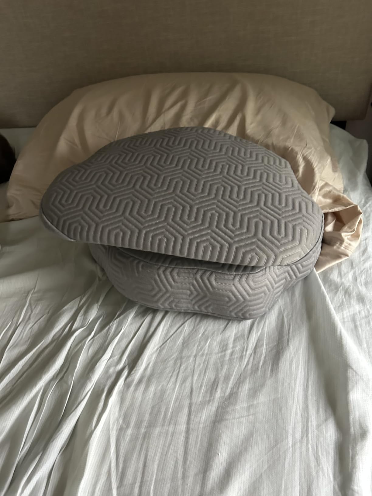 Chilling Home Pregnancy Pillow - Upgraded Memory Foam Maternity Pillow for Pregnant Women - Wedge Pillows for Sleeping - Support for Back, Belly, Waist - Removable Cooling Cover customer photo 1