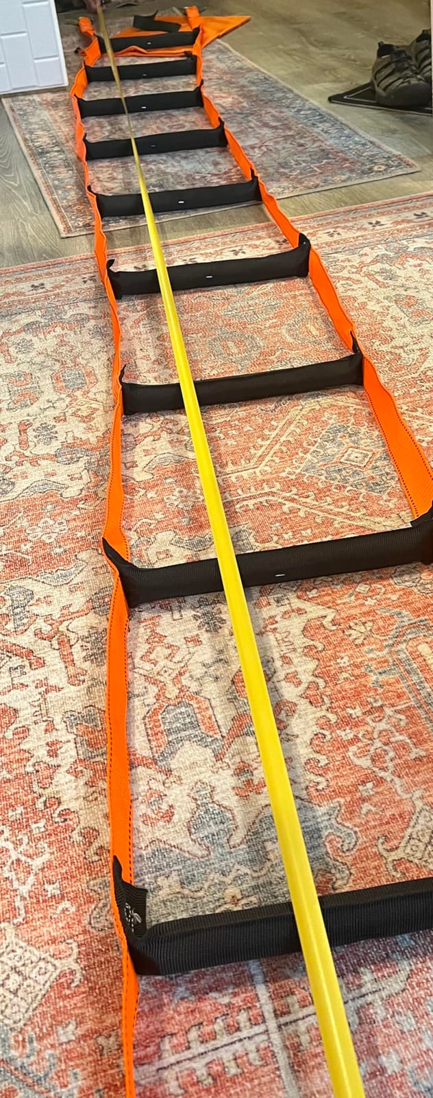 Fire Escape Ladder with 2 Heavy Hooks, 33.1 Feet Emergency Ladder 3 Story | Reusable Fire Safety Ladder for 2-3 Story Home, Quick Deployment Fire Ladder Rope Ladder for Balcony Window Railing Treehouse customer photo 1