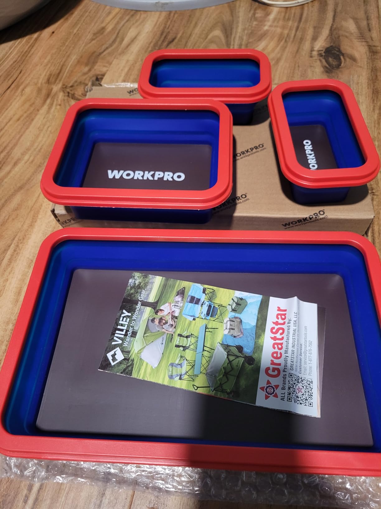 WORKPRO 4PC Collapsible Magnetic Parts Tray Set, Double-Sided Magnet Bowl customer photo 1