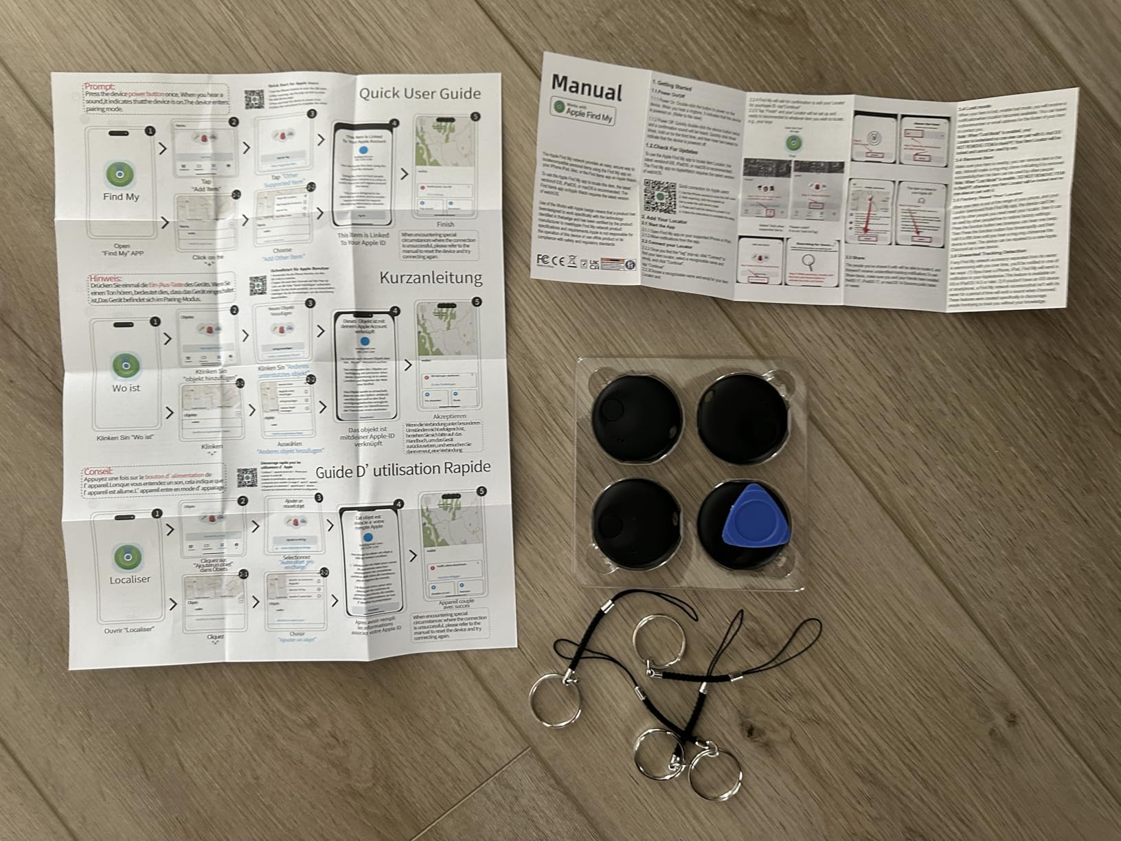 Tracker Tag 4 Packs Bluetooth Tracker, Smart Tag Locator Tracking Device, Keys Finder and Item Locator,Air Tracker Item Finders with Find My(iOS Only) Track Your Keys (Black, 4 Pack) customer photo 1
