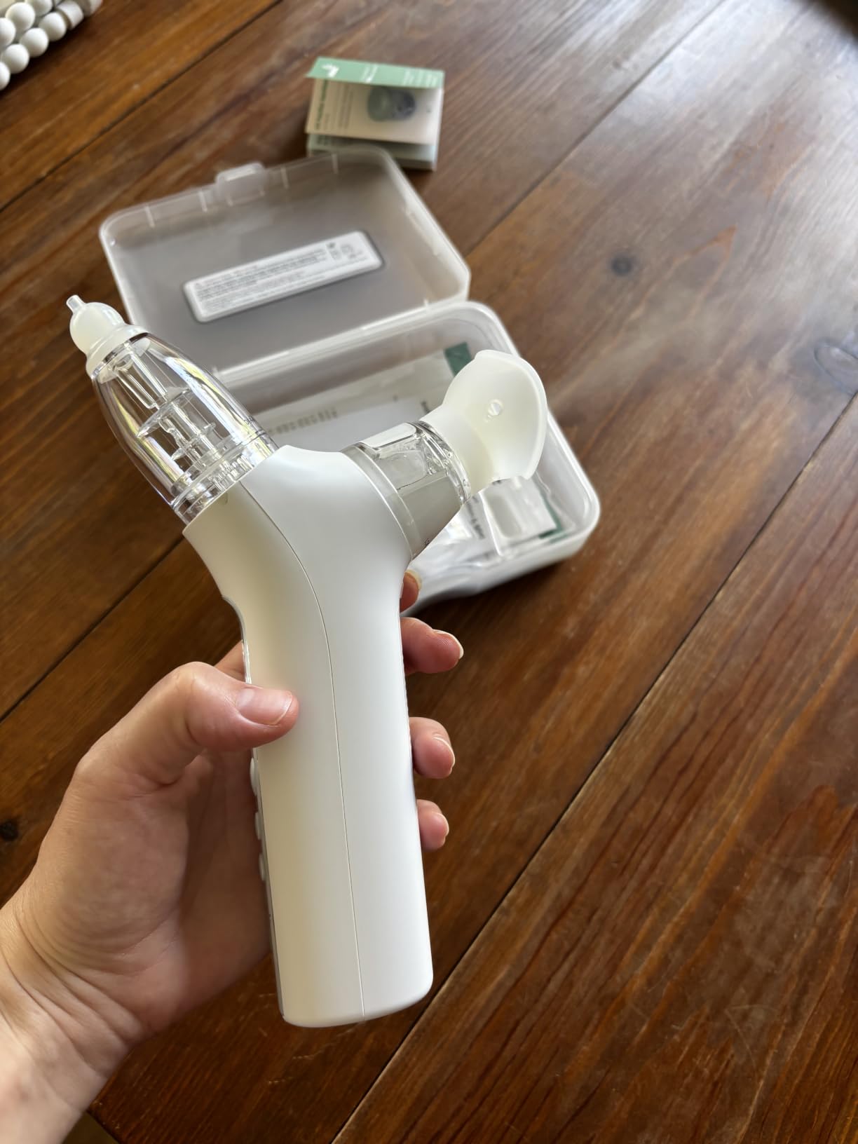 GROWSY SniffEase Spa 3-in-1 Nasal Aspirator for Baby - Spray, Suction & Mist, Hospital-Grade Powerful Electric Nose Suction with Soothing Light & Music, Larger Chamber (Grey) customer photo 2