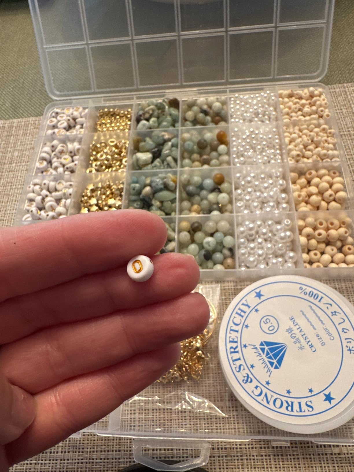 Xylise Jewelry Making Supplies Kit Natural Stone Beads for Irregular Natural Stone with for DIY Craft Bracelet Necklace Earrings for Adults (Amazonian) customer photo 1