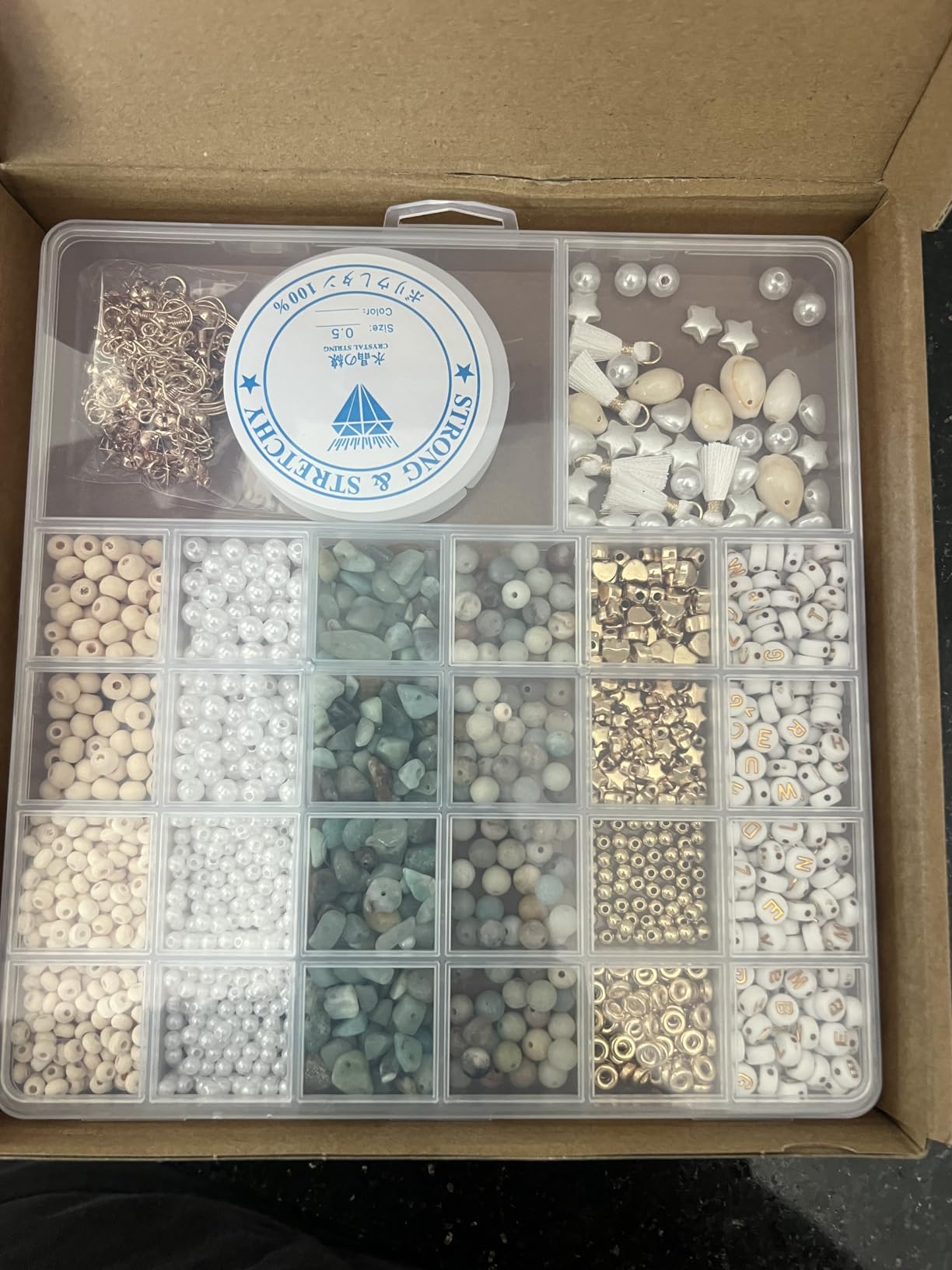 Xylise Jewelry Making Supplies Kit Natural Stone Beads for Irregular Natural Stone with for DIY Craft Bracelet Necklace Earrings for Adults (Amazonian) customer photo 2
