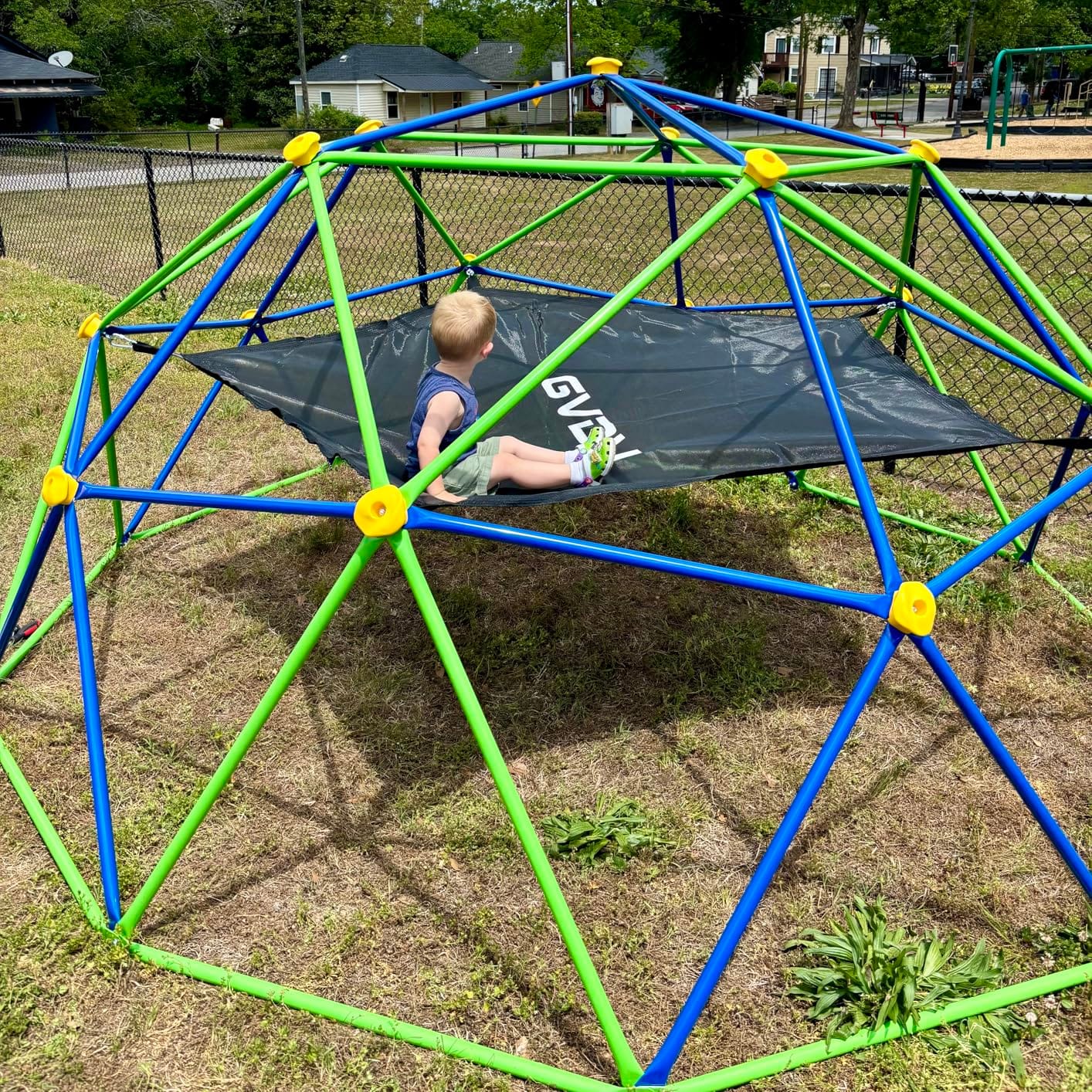GVDV 10 FT Climbing Dome with Hammock, Certified Jungle Gym for Kids 3-12 | Outdoor Climbing Toys Supporting 1000 Lb, ASTM Approved customer photo 1