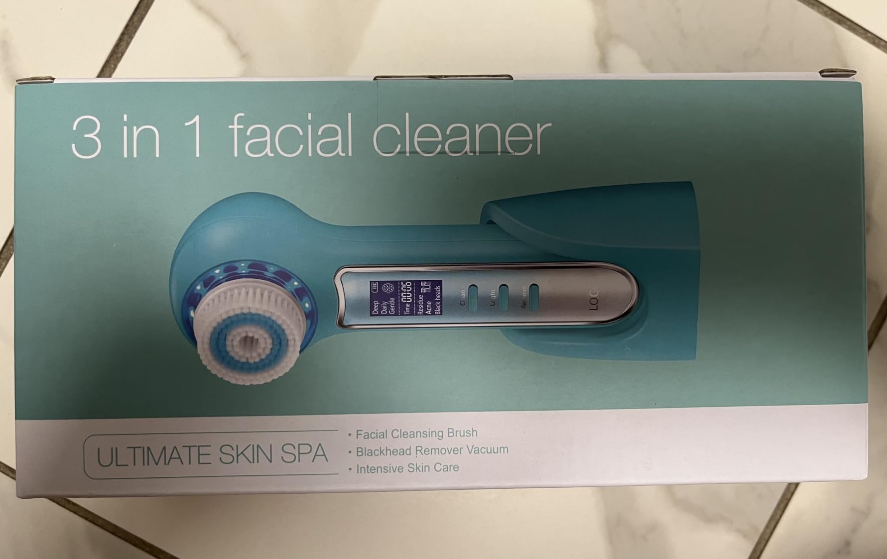 UMICKOO 3 in 1 Facial Cleansing Brush & Blackhead Remover, Rechargeable Face Scrubber with LCD Screen, IPX7 Waterproof, Deep Pore Cleaning, Exfoliating & Massaging for All Skin Types customer photo 1