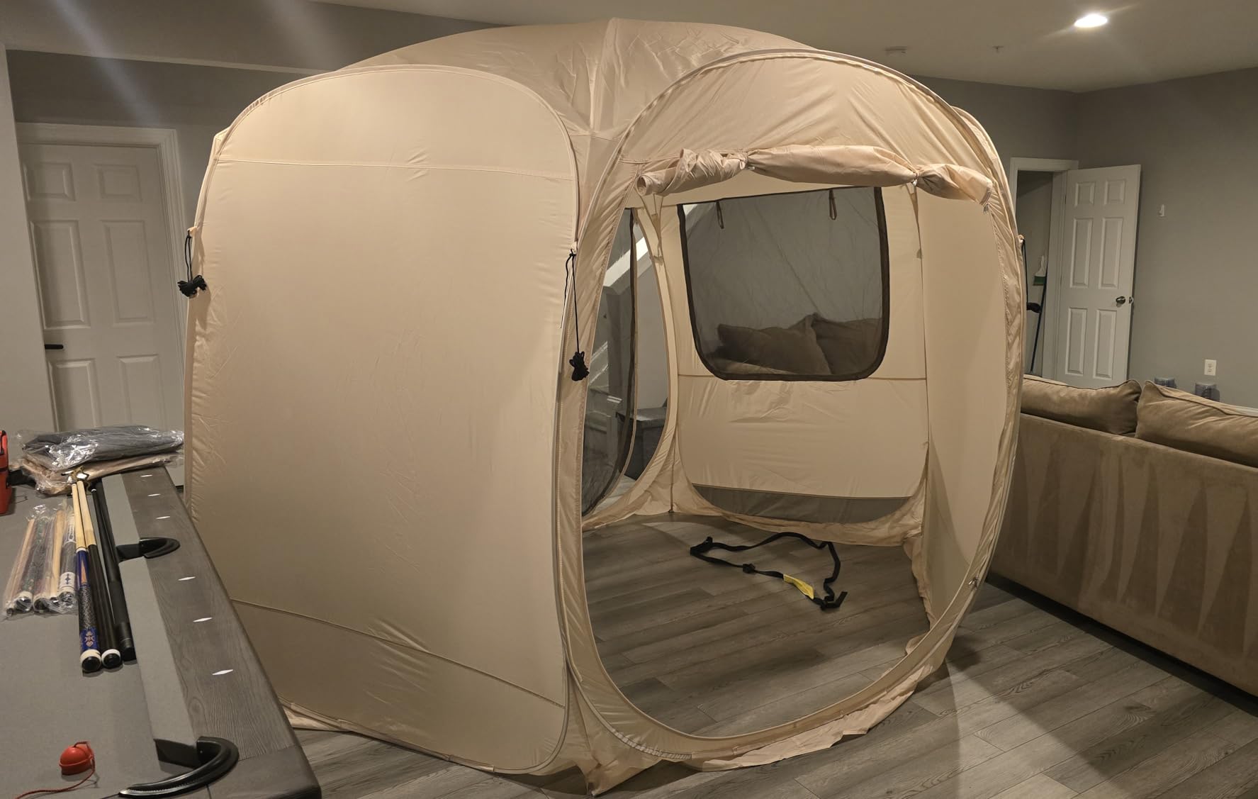 Alvantor Pop Up Screen House, 4 in 1 Outdoor Camping Tent, 6'x6' Screen Room with Mosquito Netting & Waterproof PVC, SUV Tent with Carry Bag, Instant UV Resistant Sun Shelter for Garden, Patio, Backyard customer photo 1