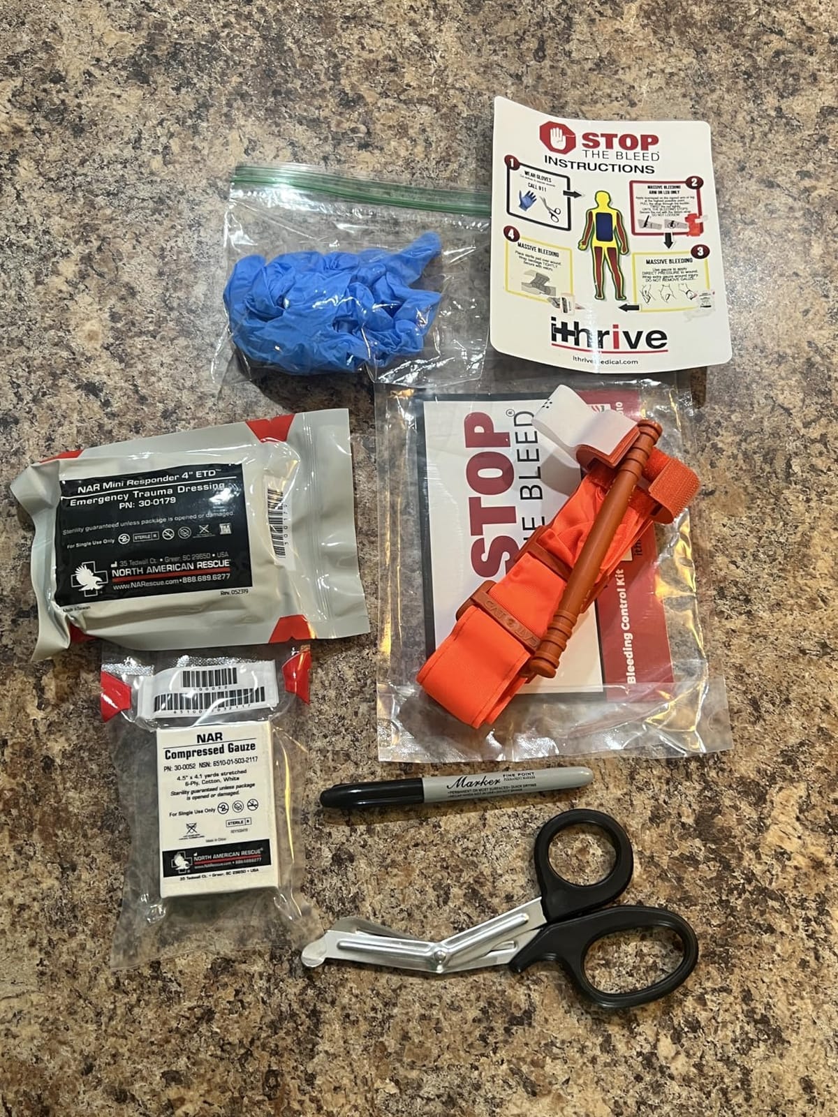 iThrive Medical - Stop The Bleed Trauma Kit - Bleeding Control Kit with CAT Tourniquet & Trauma Shears - Emergency First Aid Kit - Complete Individual First Aid Set (7 Pieces) customer photo 2