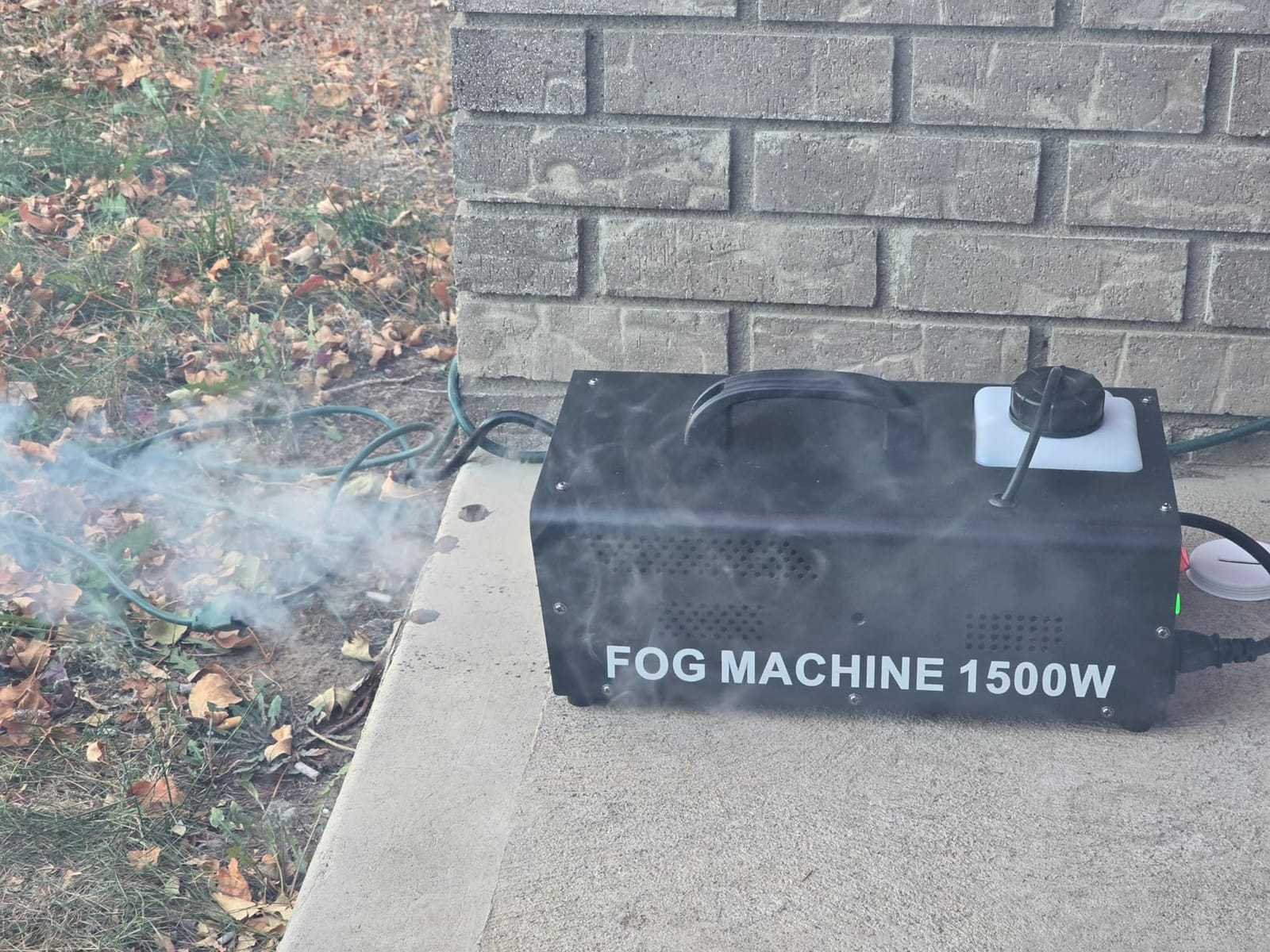 1500W Smoke Fog Machine with LED Light Outdoor Fog Maker Halloween | 18 LED Dual Spray Smoke Machine 10 Light Effects Fog Maker w/Remote Controller for Wedding DJ Party customer photo 2