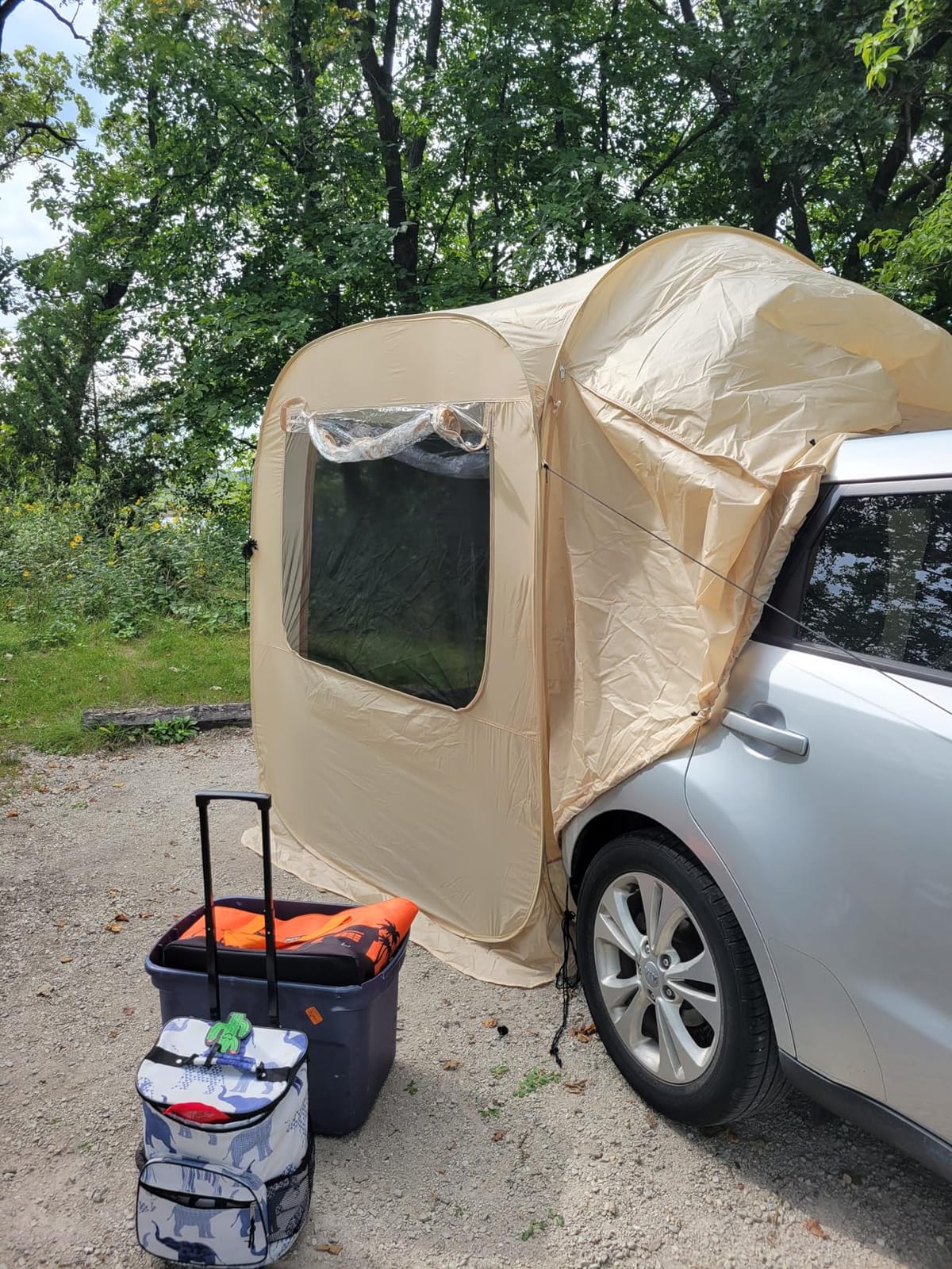 Alvantor Pop Up Screen House, 4 in 1 Outdoor Camping Tent, 7'x7' Screen Room with Mosquito Netting, SUV Tent with Carry Bag, Instant UV Resistant Sun Shelter for Garden, Patio, Backyard customer photo 2