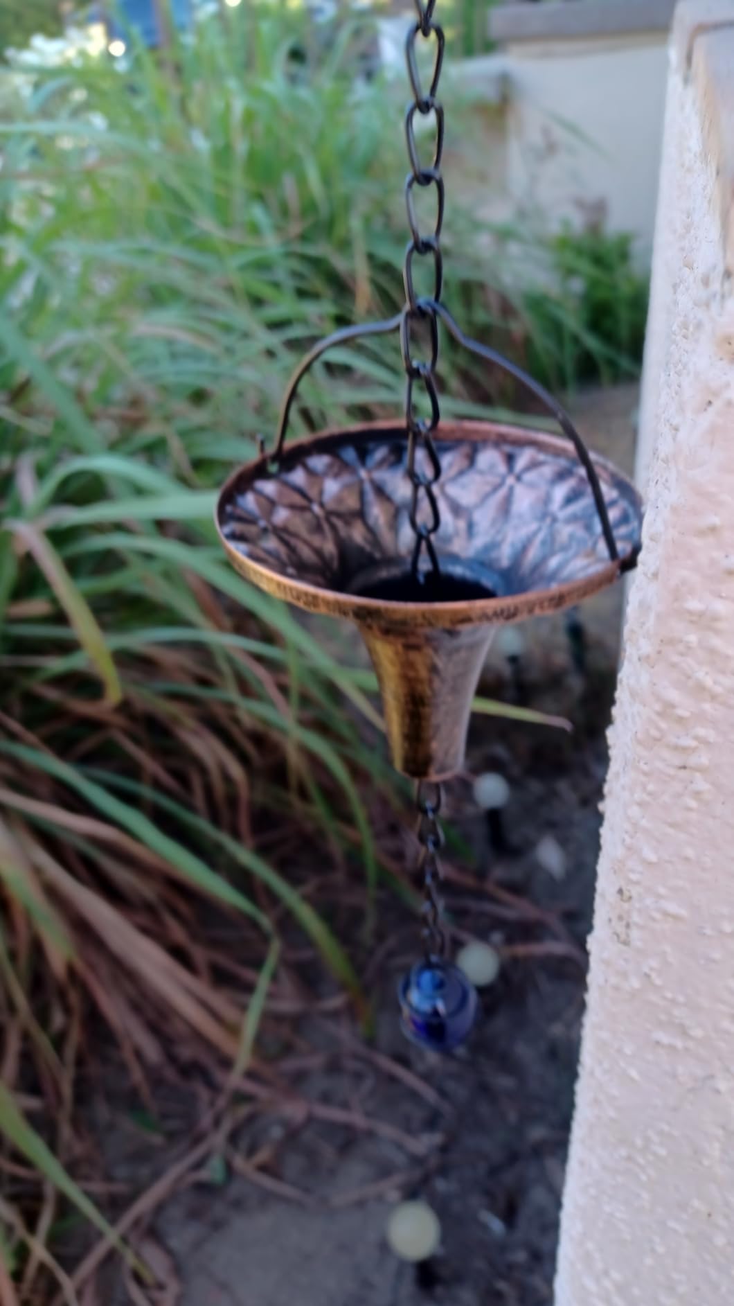 8.7FT Bronze Rain Chain 12 Bell Cups Gutter Downspout Replacement customer photo 1
