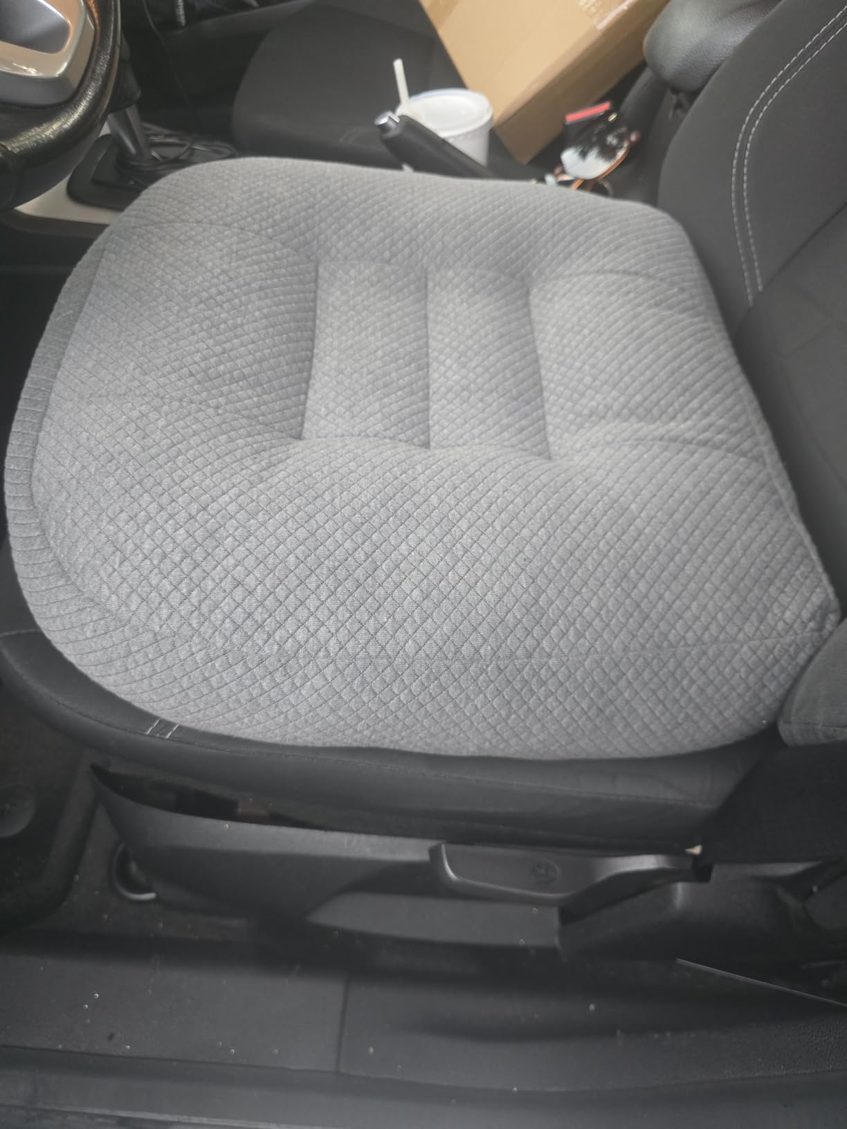 WSGJHB Large Seat Cushion, Extra Thick Booster 20x20x6 inchs, Black | Seat Cushions for Office Chairs Long Sitting Office Workers, Car Drivers, Relieves Back Pain, Breathable, Anti-Slip customer photo 1
