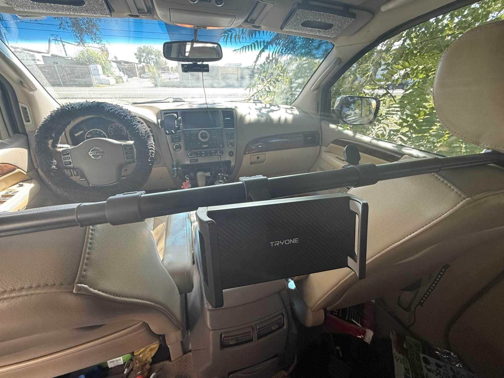 Tryone Car Headrest Tablet Holder for iPad: [Front & Rear Flip Mount] Adjustable Back Seat Tablet TV Portable Screen Holder, Car Road Trip Essentials for Kids Compatible with 4.7-16.1
