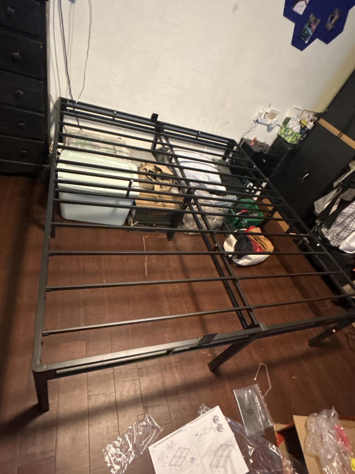 King Size Metal Platform Bed Frame, 18 Inch Dual-Layer Heavy Duty Base | 2-in-1 Base, 4000LBS Load Capacity, Noise-Free, Round Corner Legs, 4 Mattress Stoppers, Easy Assembly, No Box Spring need customer photo 1