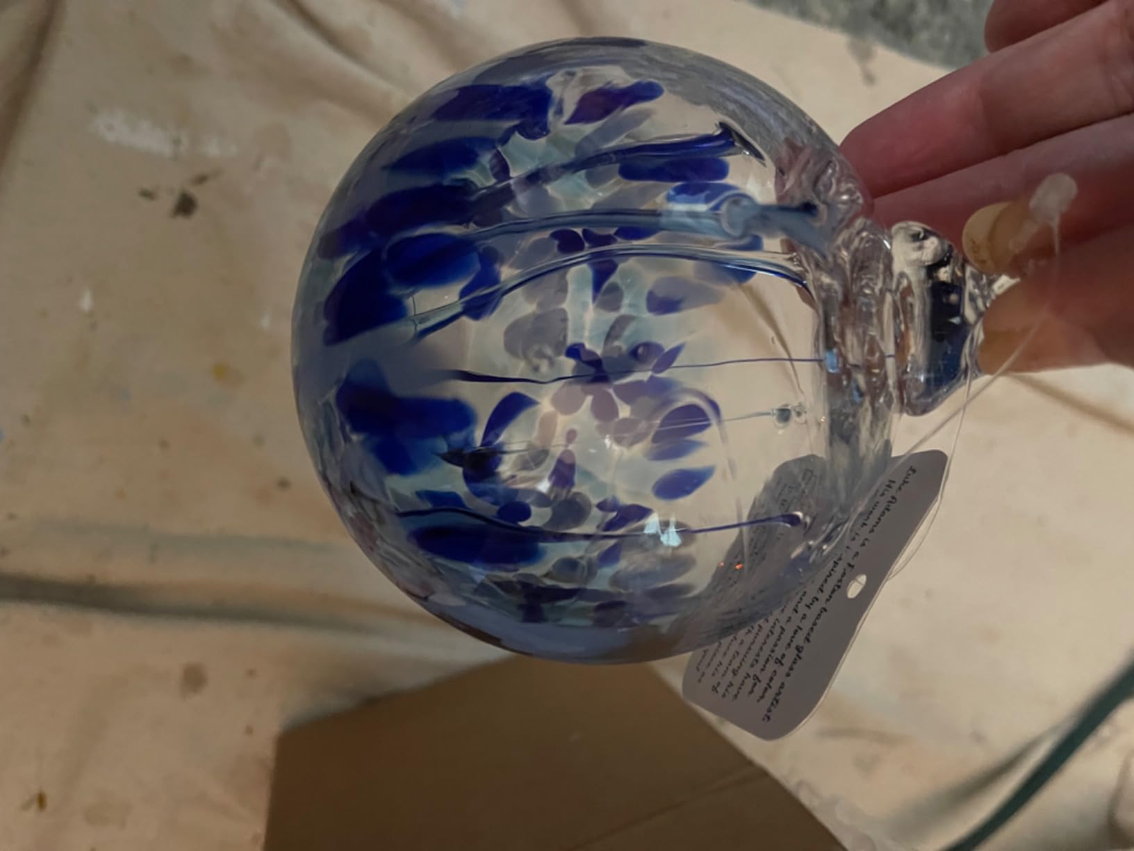 Luke Adams Handmade Glass Gazing Balls for Garden - Hand Blown Glass Gazing Ball for Yard Décor - Decorative Garden Globe (Wildflower) customer photo 2