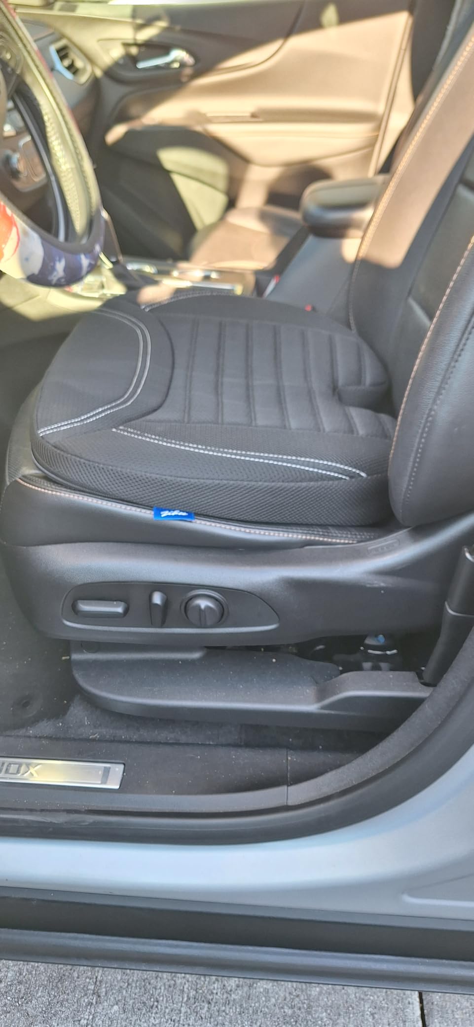 ZIKEE Wedge Car Seat Cushion for Tailbone Pain Relief & Better Visibility, Ergonomic Memory Foam Seat Cushion for Car with Breathable Channel Design, Fits Car, SUV, Truck, Non-Slip Mesh Cover customer photo 1
