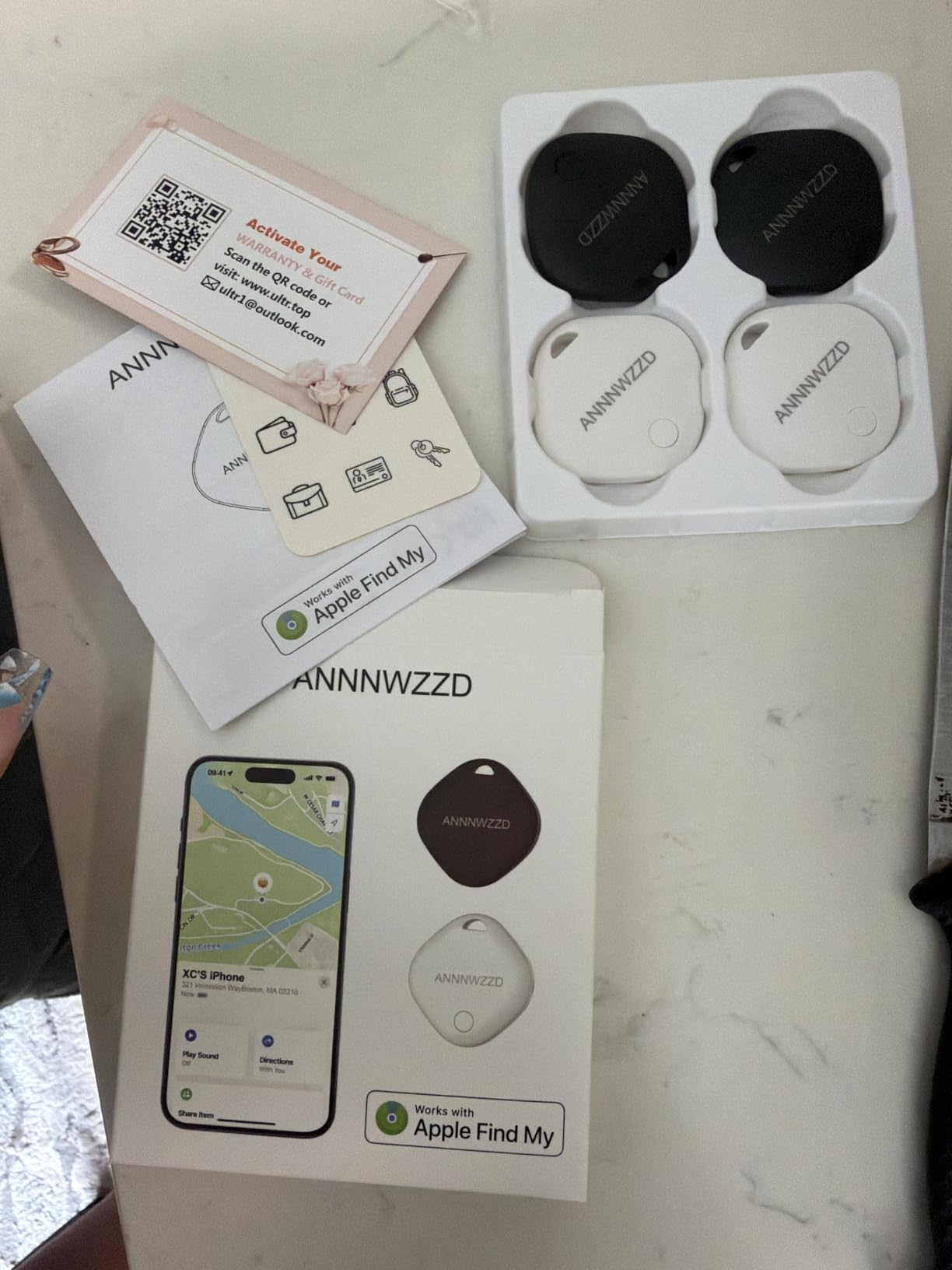 Tag 4 Pack Item Finders with Apple Find My APP (iOS Only) Help You Track Your Keys, Wallet, Luggage, Backpack, Super Lightweight [Apple MFi Certified] customer photo 2