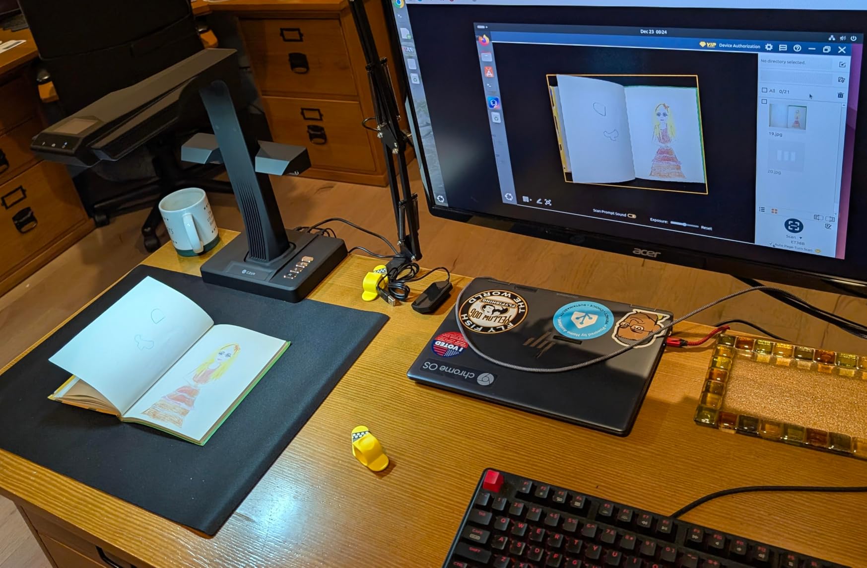 CZUR ET MAX Professional Book Scanner, 38MP Document Camera | Laser Curve-Flatten, 180+ Languages OCR, USB High Speed Document Scanner, Capture A3, Support HDMI, for Windows/MacOS/Linux customer photo 1
