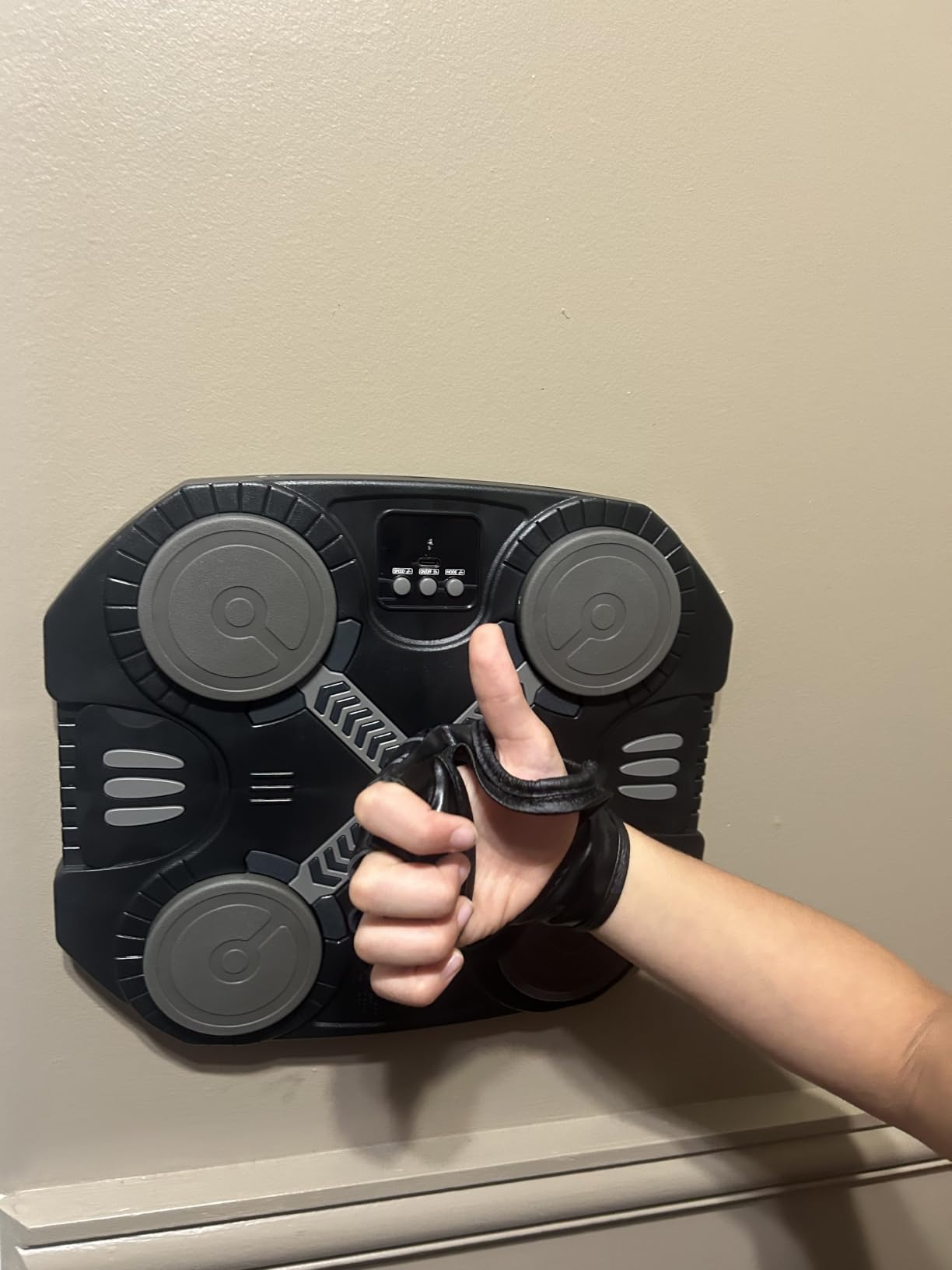 Music Boxing Machine with Gloves, Interactive Boxing Target for Active Kids | Wall Mounted Bluetooth Indoor Sports Toy, Boxing Training Toy, Ideal Birthday Gift for Boys Girls Kid 3 4 5 6 7 8 9 10 11 12+ customer photo 1