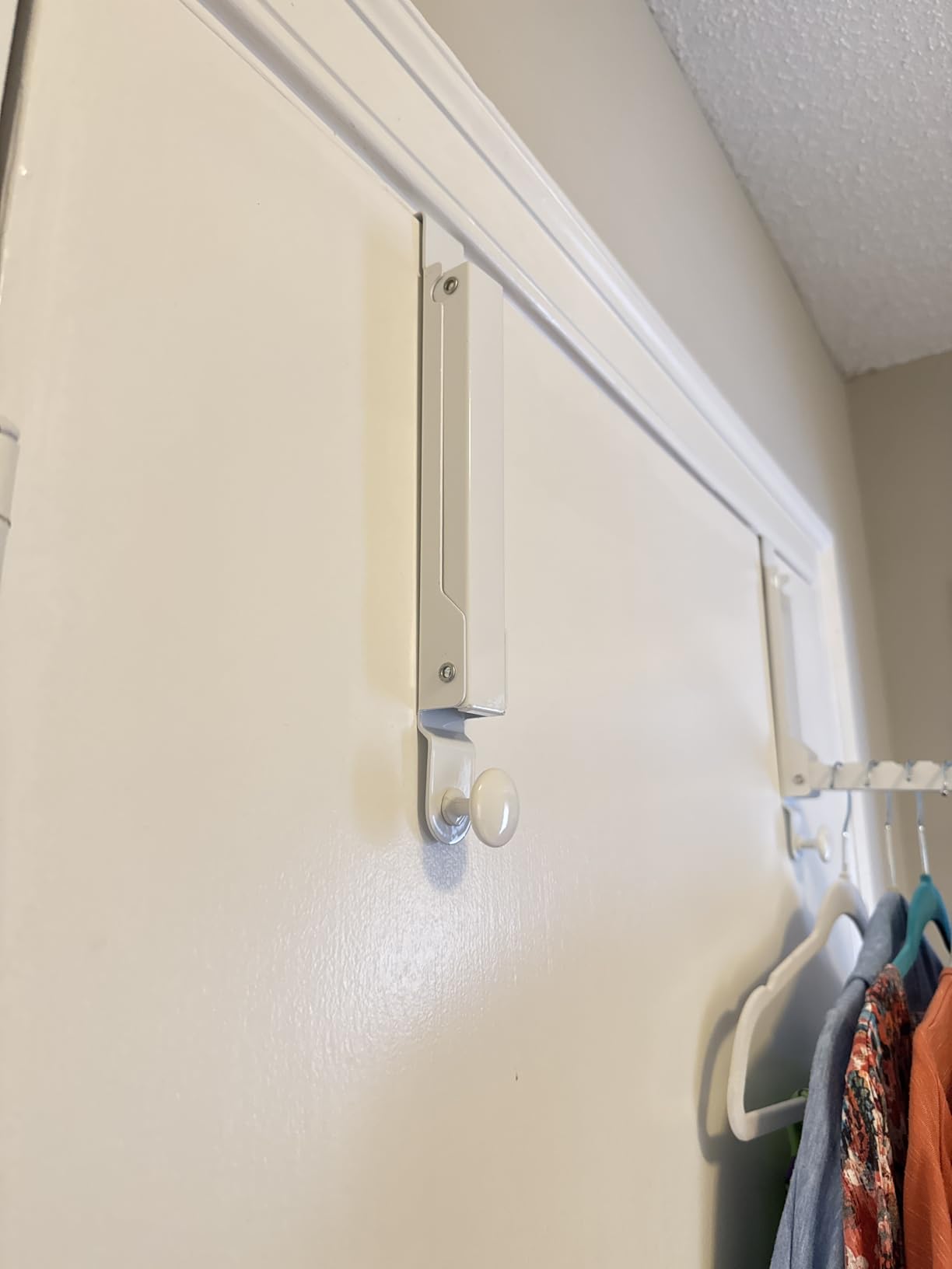 BAKON Folding Over the Door Hanger with 10 Ridges, Compact Over Door Hooks | Heavy Duty Metal Over Door Clothes Hanger, Portable Space Saving Over Door Drying Rack customer photo 2