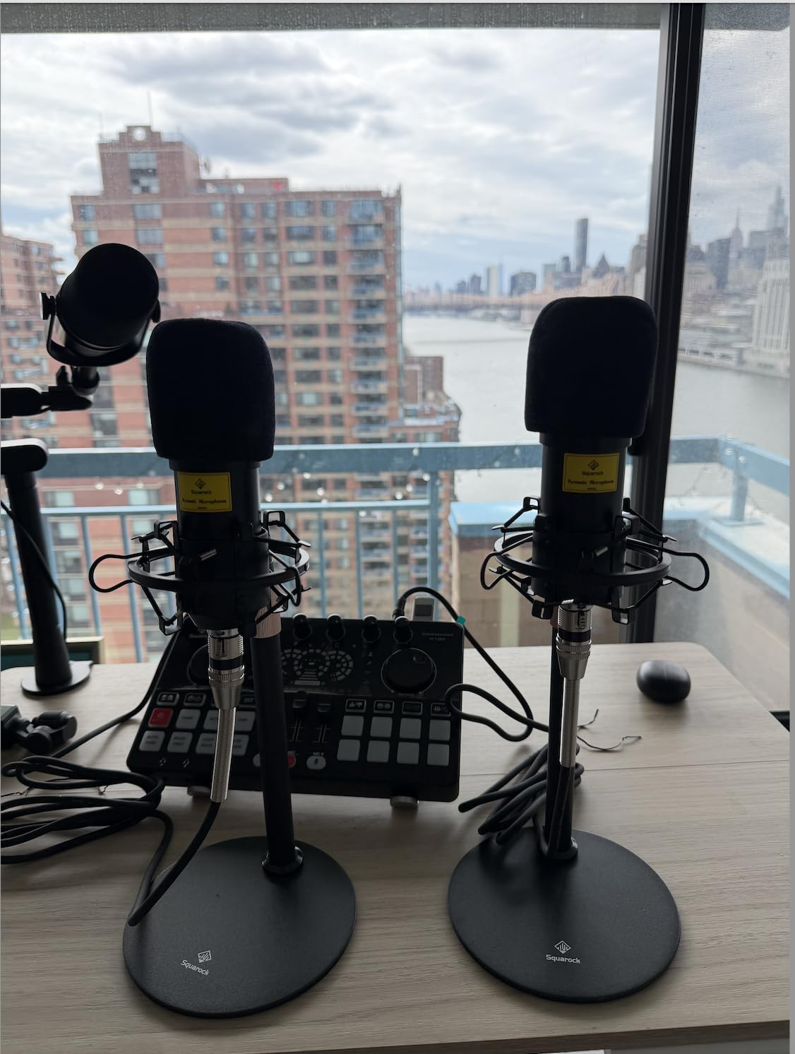 M100 2-Person Podcast Equipment Bundle,48V XLR Dual Condenser Mics | Premium 48V studio-grade vocals with dual pop-filters for streaming,recording,phone & PC gaming customer photo 1