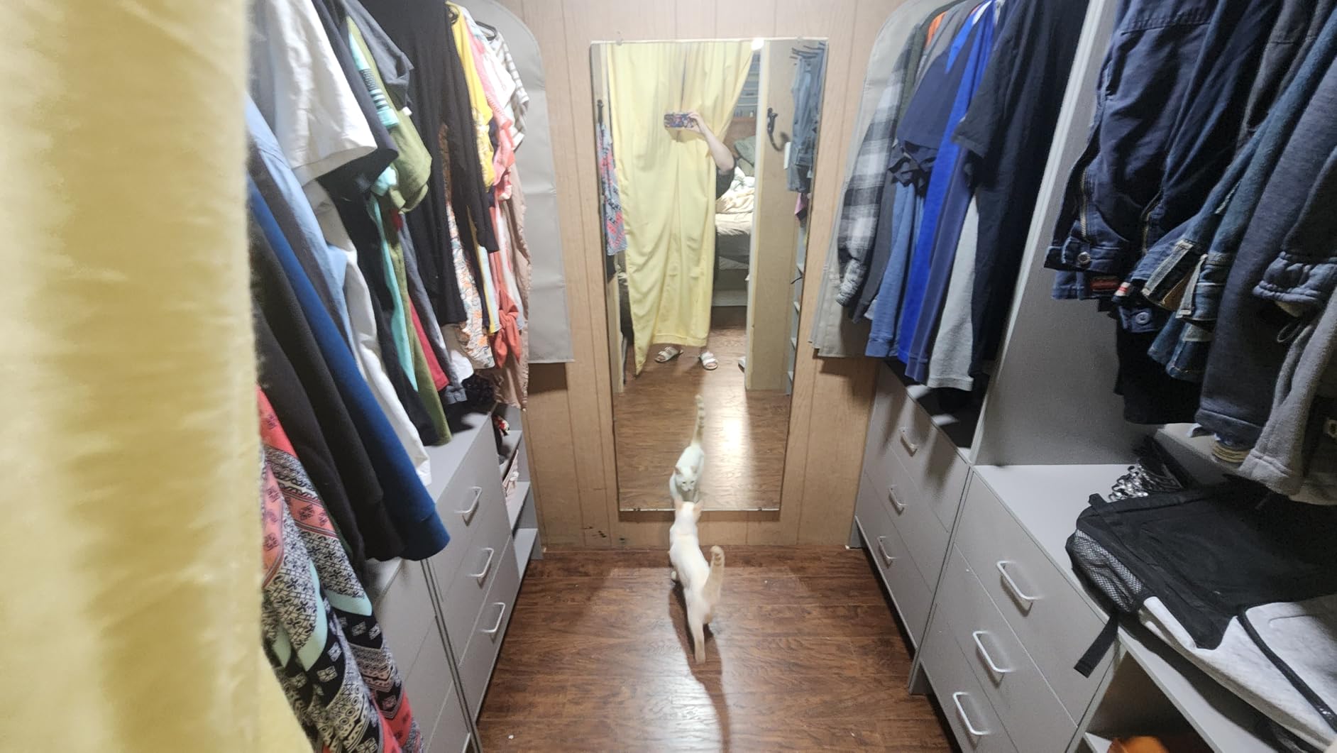 Aheaplus Closet System with 6 Drawers, 4.5ft, Set of 2, White, Wood Closet Organizer System, Walk-in Closet or Small Closets Wardrobe, Clothes Rack with Hanging Rods customer photo 2