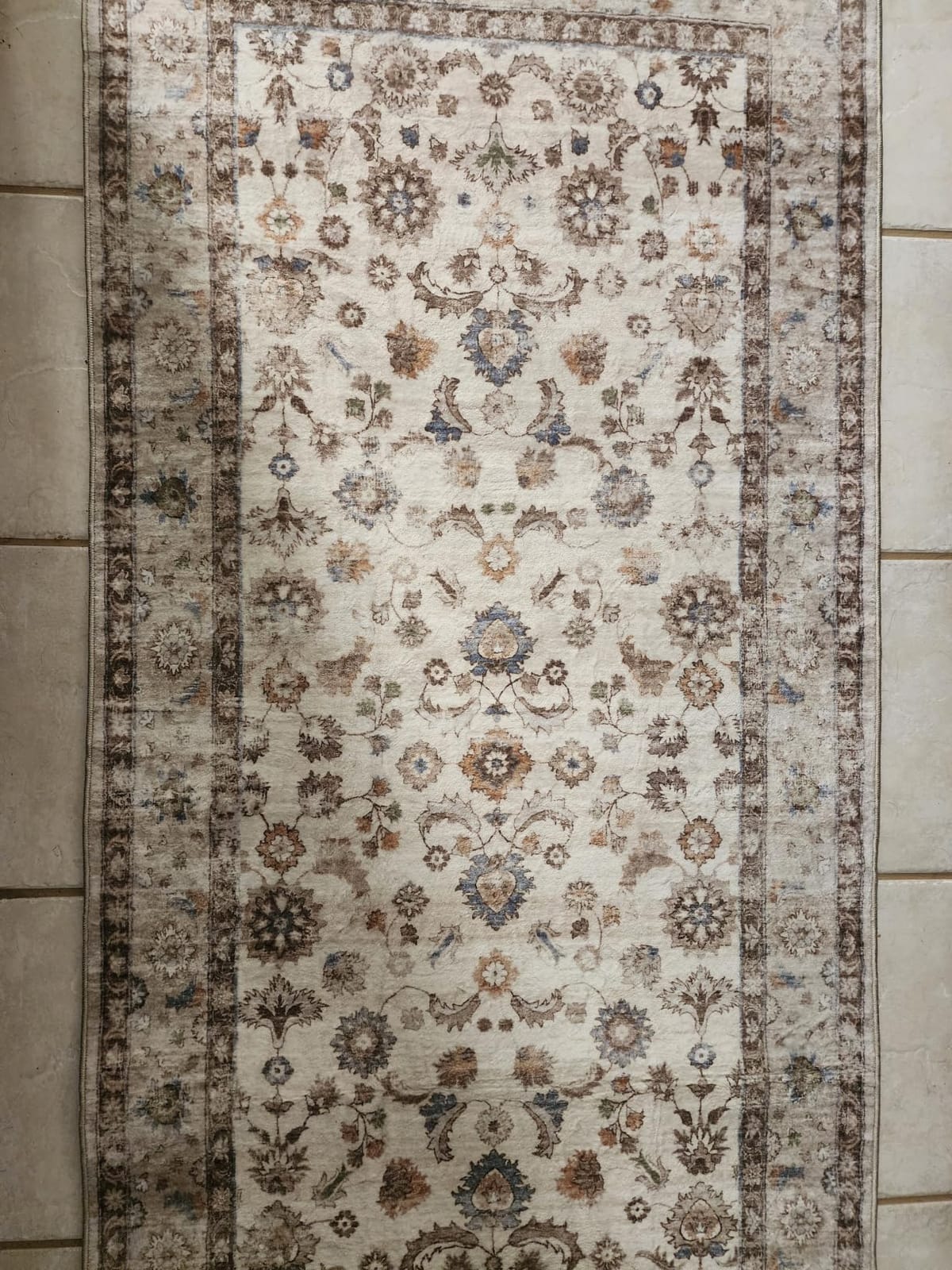 Washable Area Rugs for Living Room: 8x10 Bedroom Rug Non Slip Large Carpet | Low Pile Soft Faux Wool Non Shedding Lightweight Boho Area Rug for Dining Under Table Dorm Kids Playroom Nursery Home Office customer photo 2