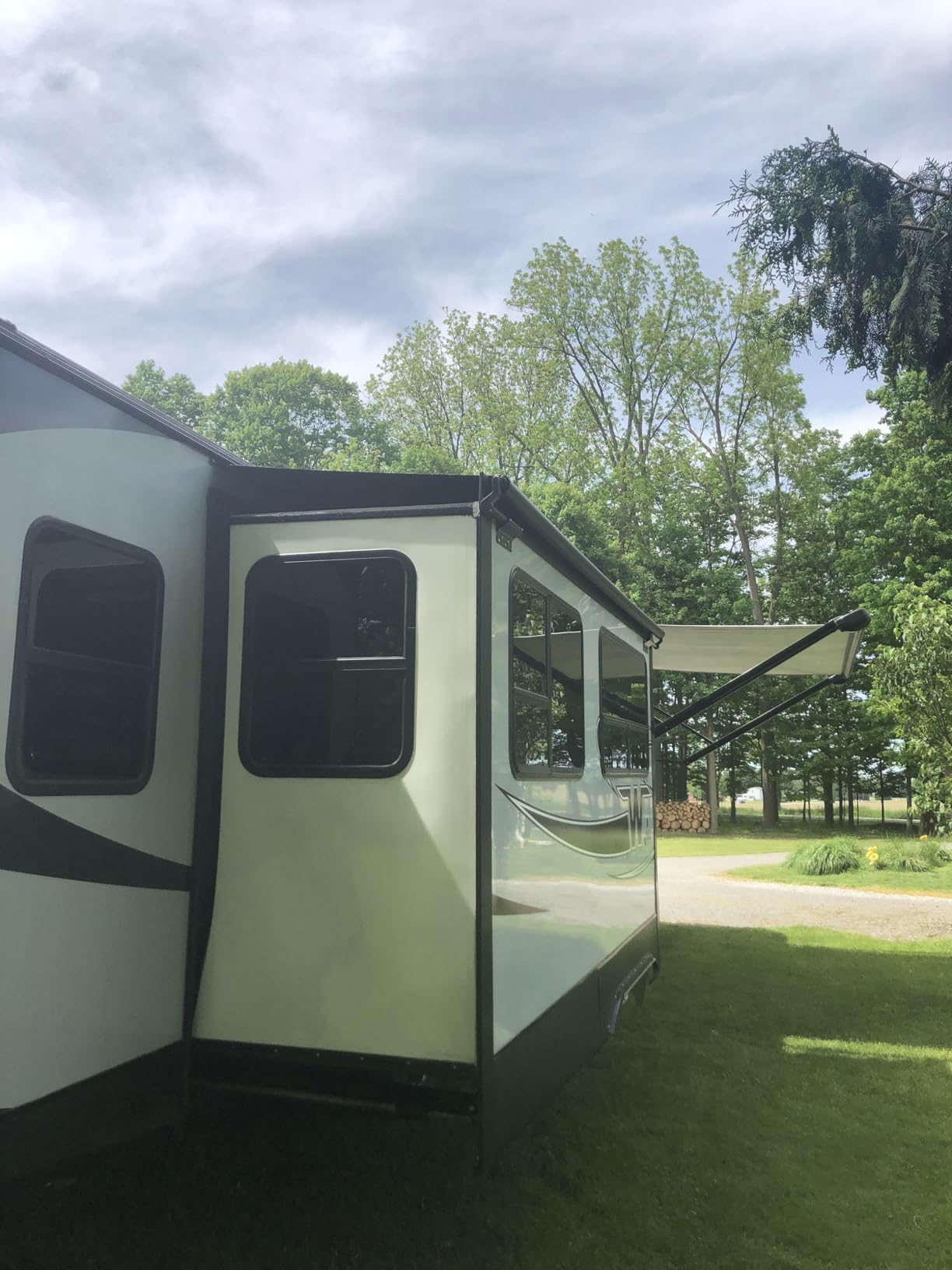 Suncode RV Slide Topper Awning Complete Kit Universal Fit for RV Slide-Out, Slide Out Protection for RVs, Campers & Travel Trailers - Black, 7'1