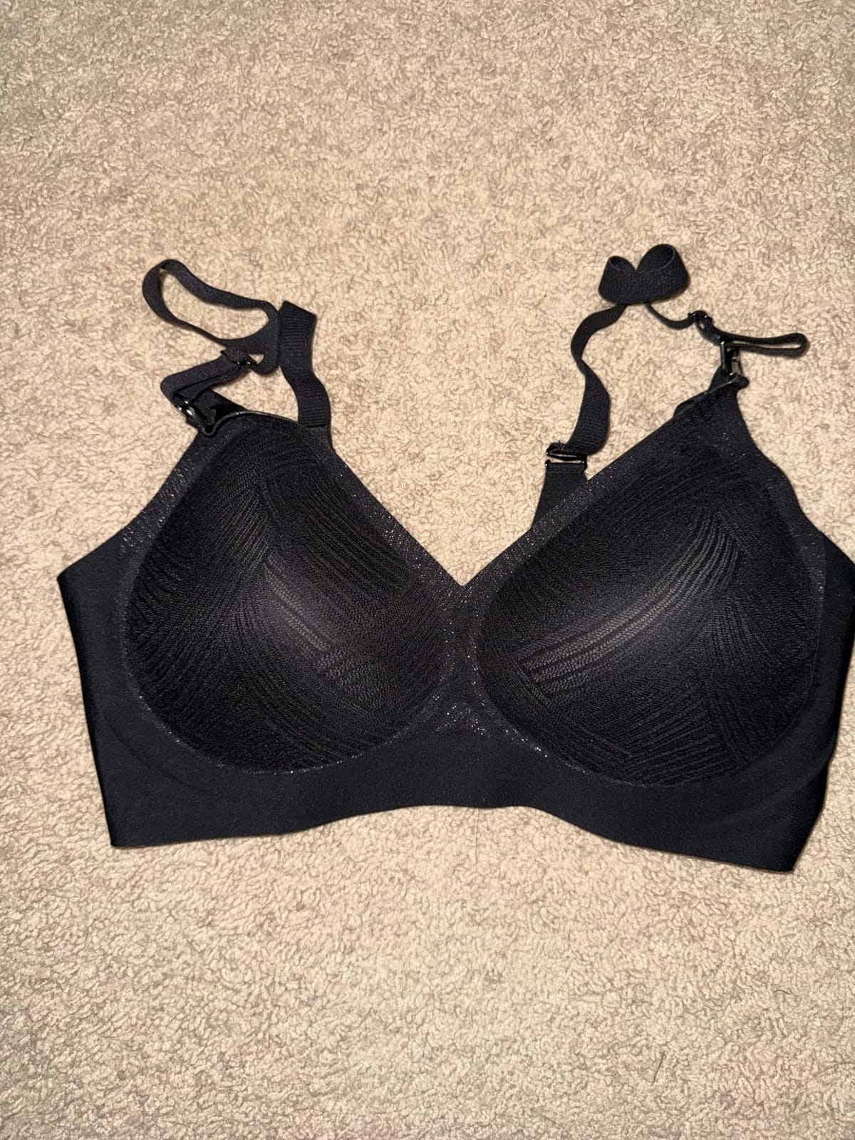 Angelhood Nursing Bras for Breastfeeding, Seamless Wireless Bra Push up | Lace Nursing Maternity Bralette for Pregnancy, Full Coverage Bra, Wireless Bras for Pregnancy, Adjustable Wide Straps customer photo 2