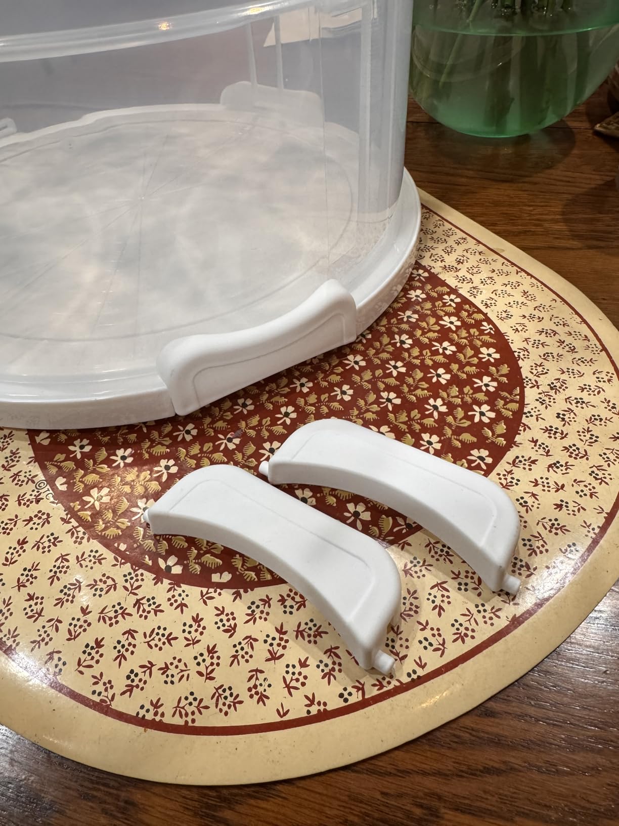 Foldable Cake Carrier with Lid and Handle Fits 10in round 8.5in High Cake | Tall Cake Transport Container customer photo 1