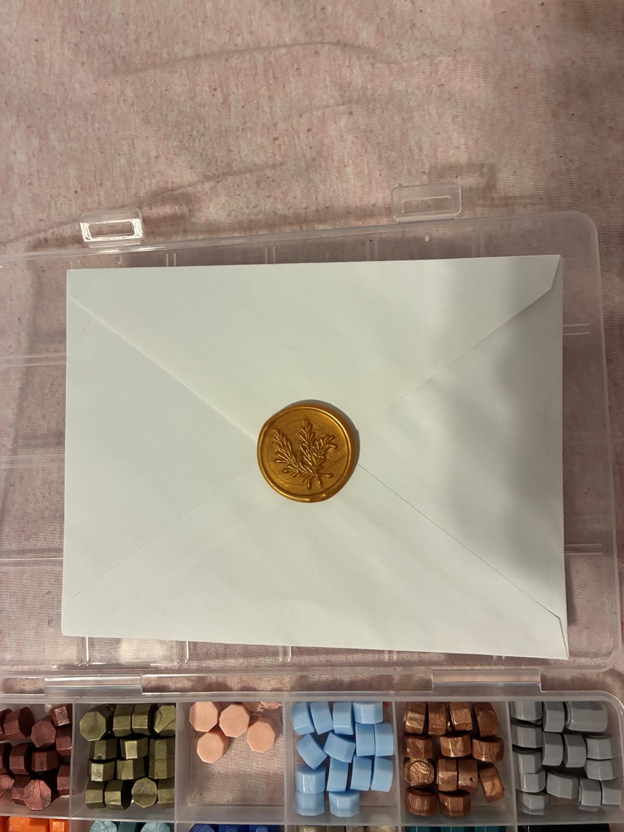 xxxHOLIC Wax Seal Kit, 360 Beads in 24 Colors | with Melting Spoon and Tea Lights - Odorless, Bubble-Free Starter Supplies for Invitations, Gifts, Letters and Crafts. customer photo 1
