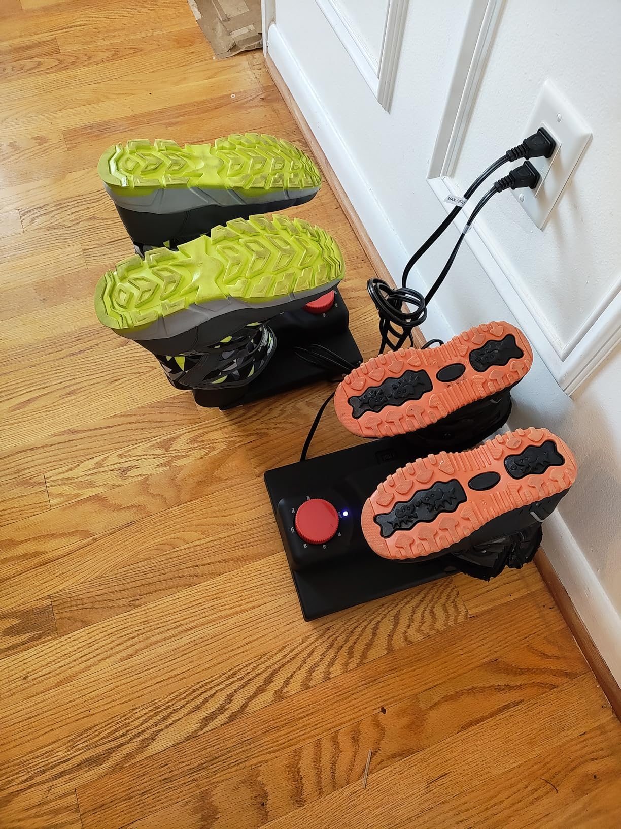 Portable Boot Dryer and Deodorizer - Fast Drying for Work Boots, Shoes, Boxing Gloves, Cleats & Ski Gear - Telescopic Collapsible Boot Warmer with ETL Certification - 2 pack customer photo 2