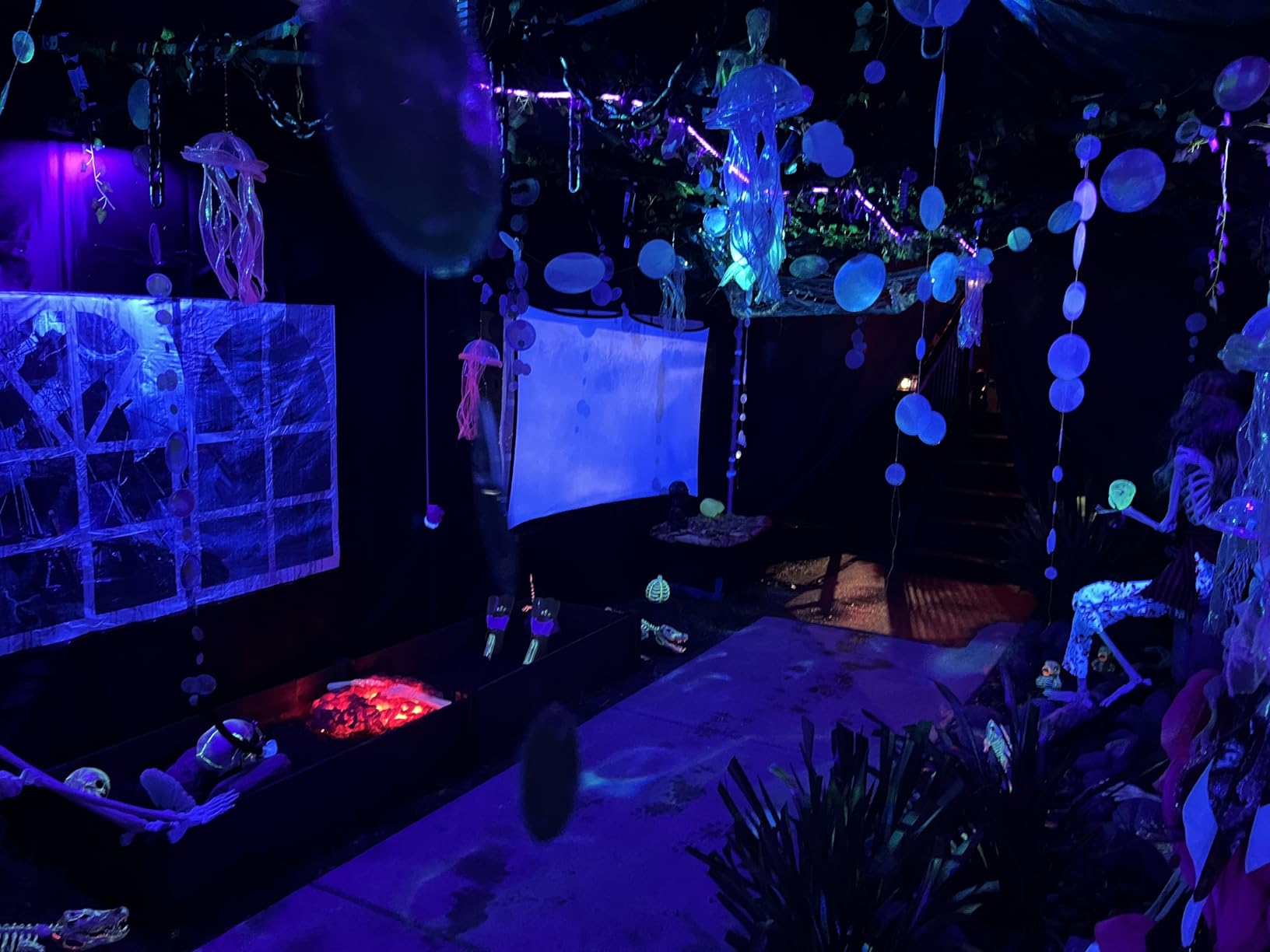 Halloween Projector Lights Outdoor, RGBW Ocean Wave Light Projector with Remote & Timer, IP65 Waterproof customer photo 1