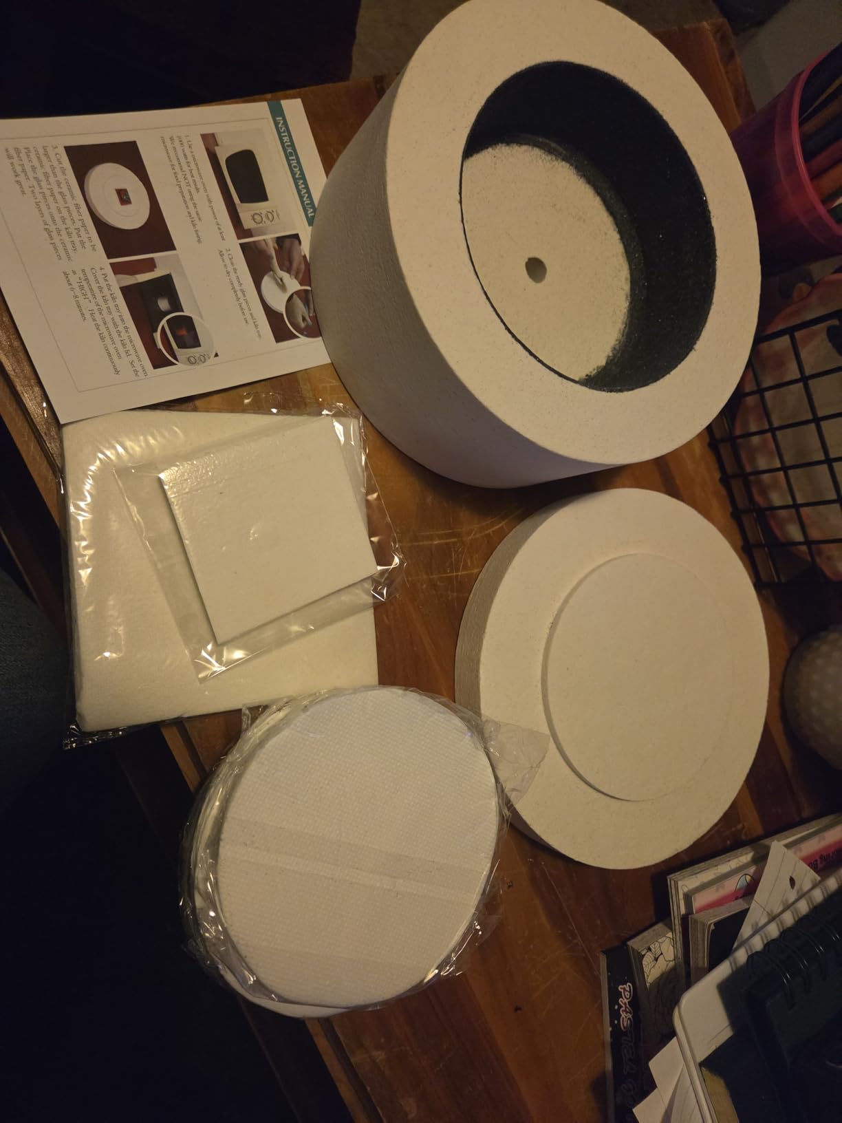 Alolti Microwave Kiln for Clay Pottery with 50 Pcs Kiln Paper, 7.7 inch Microwave Glass Kiln for Glass Fusing DIY, Mini Small Kiln Kits Jewelry Tools for Beginners at Home customer photo 1