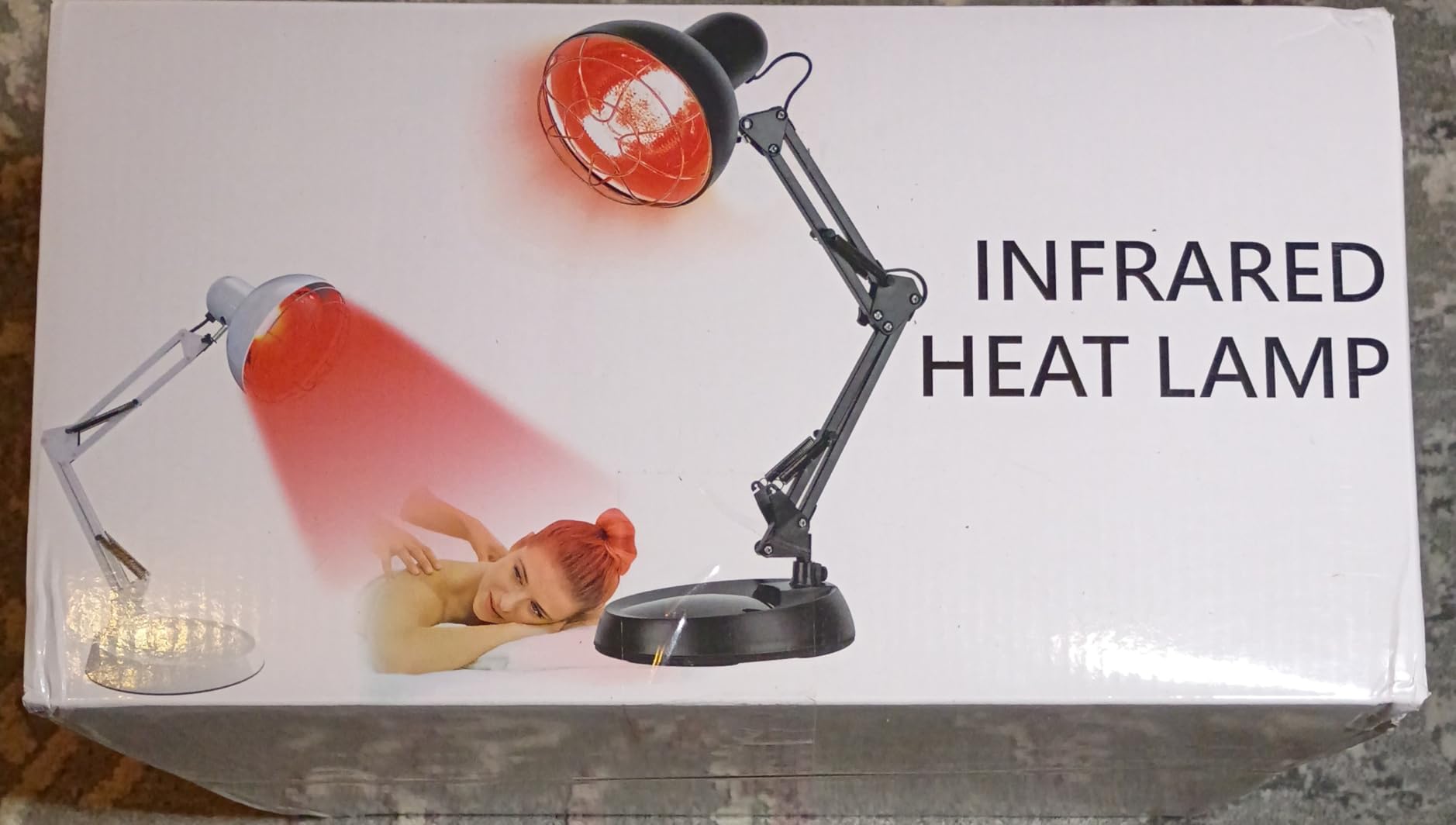 150W Red Light Heating Lamp with Adjustable Stand and Timer | Supports targeted warm heating for various body zones, features 10 heat settings and 5-60 min adjustable timer customer photo 2