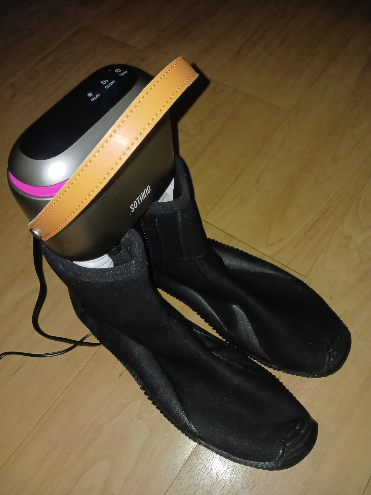 SOTHING Boot Dryer, Portable Shoe Dryer for Sneakers, Ozone Deodorizer, Retractable Hoses, 95W Rapid Drying, 3 Heat Levels, LED Touch Panel, 1-9H Timer, for Work Boots, Soccer Cleats, Gloves customer photo 2