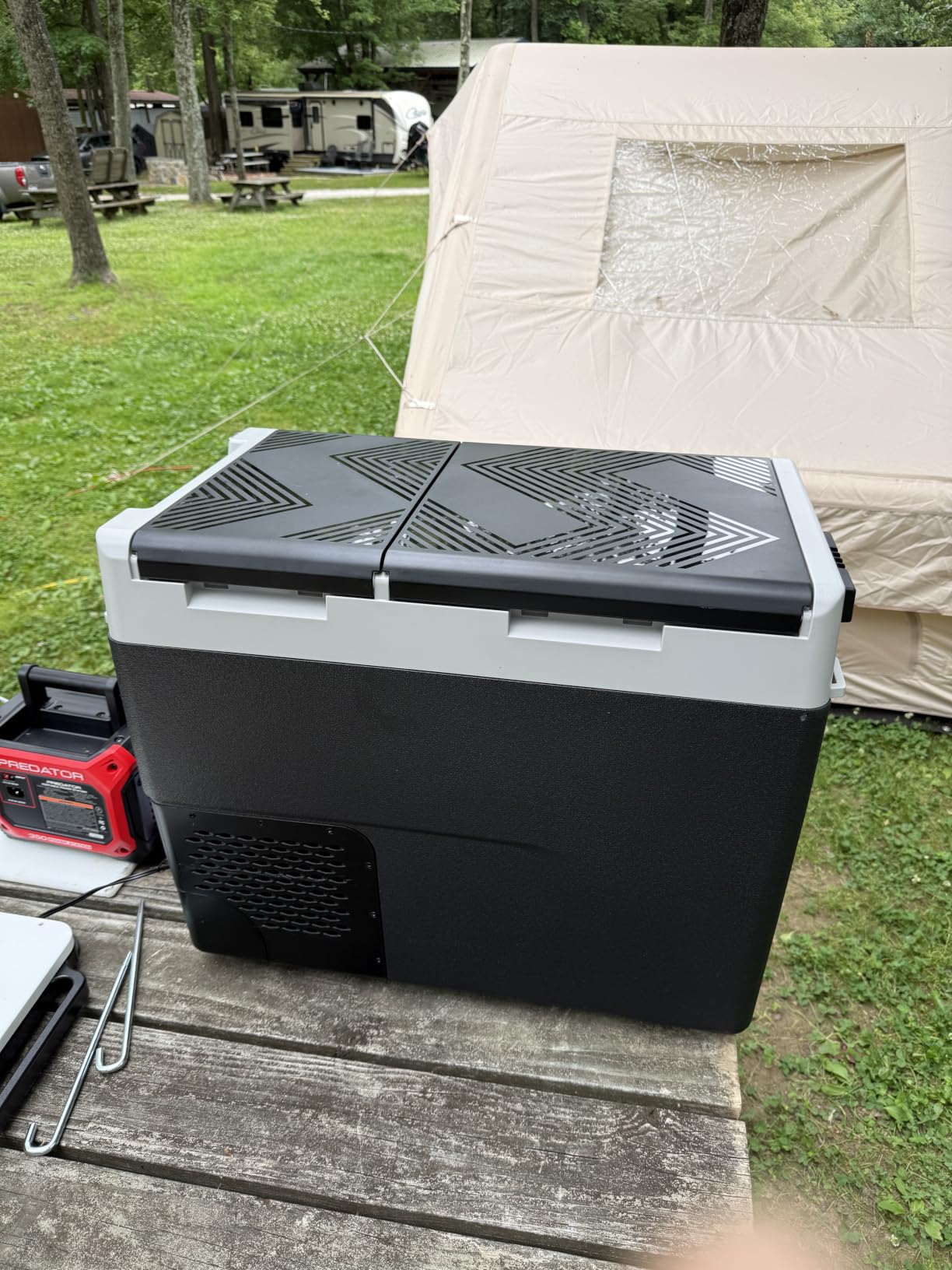 Feelfunn 12 Volt Refrigerator Car Fridge 50QT Dual Zone Electric Cooler | -4℉~68℉ Car Refrigerator 12V Cooler, 15-Min Fast Cooling, 12/24V DC 100-240V AC Portable Freezer for Travel Camping RV Home customer photo 2
