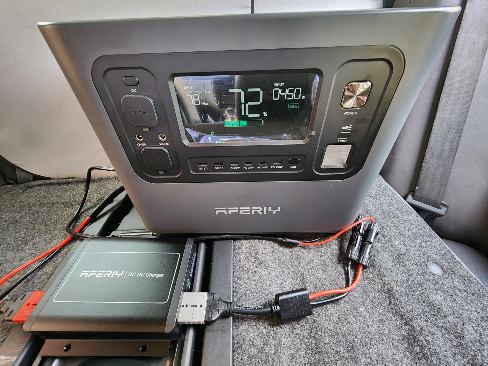 AFERIY DC060 600W Fast Alternator Charger for Portable Power Station | DC to DC Charger, 12V/24V Boosted to 48V, 6X Faster Charging on Road Trip, C/W 95% Solar Generators, for RV, SUV, Camping customer photo 1