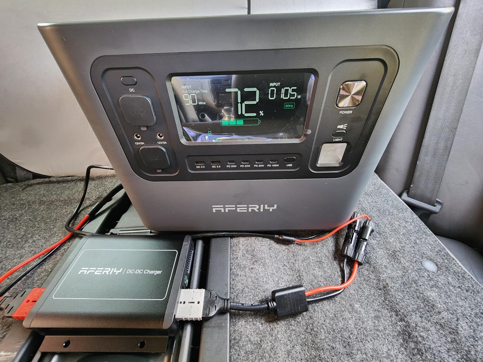 AFERIY DC060 600W Fast Alternator Charger for Portable Power Station | DC to DC Charger, 12V/24V Boosted to 48V, 6X Faster Charging on Road Trip, C/W 95% Solar Generators, for RV, SUV, Camping customer photo 2