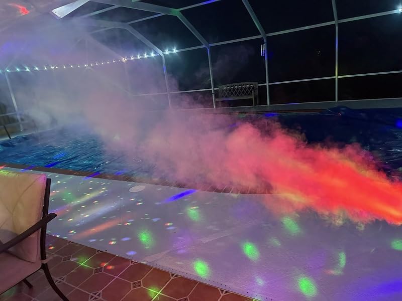 1200W Fog Machine, Smoke Machine Fog with Disco Ball Lights, 6000CFM with 13-Color LED Effects, Wired And Wireless Remote Controls, Ideal for Indoor, Outdoor, Wedding, Parties, and Halloween customer photo 1