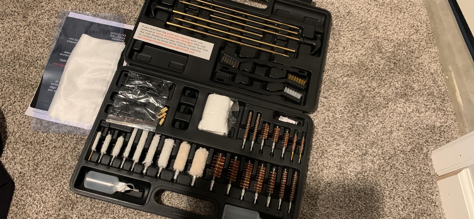 GLORYFIRE Elite Universal Gun Cleaning Kit, Cleaning Stand for All Caliber | All-Brass Brushes and Jags, Reinforced & Lengthened Rods, Cotton Mops, Steel Wire, High-End Double-Head Brushes customer photo 2