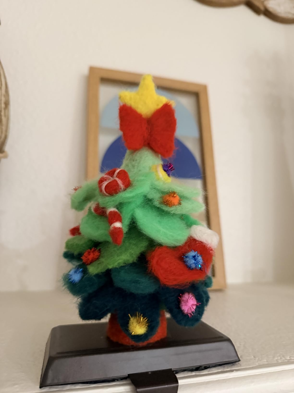 KIDS KING Needle Felting Kit for Handicraft Beginners Teens & Adults - Christmas Tree Felting with Instruction, Material Tools: Wool, Needles, Felting Pad, Home Decorations for Christmas customer photo 2