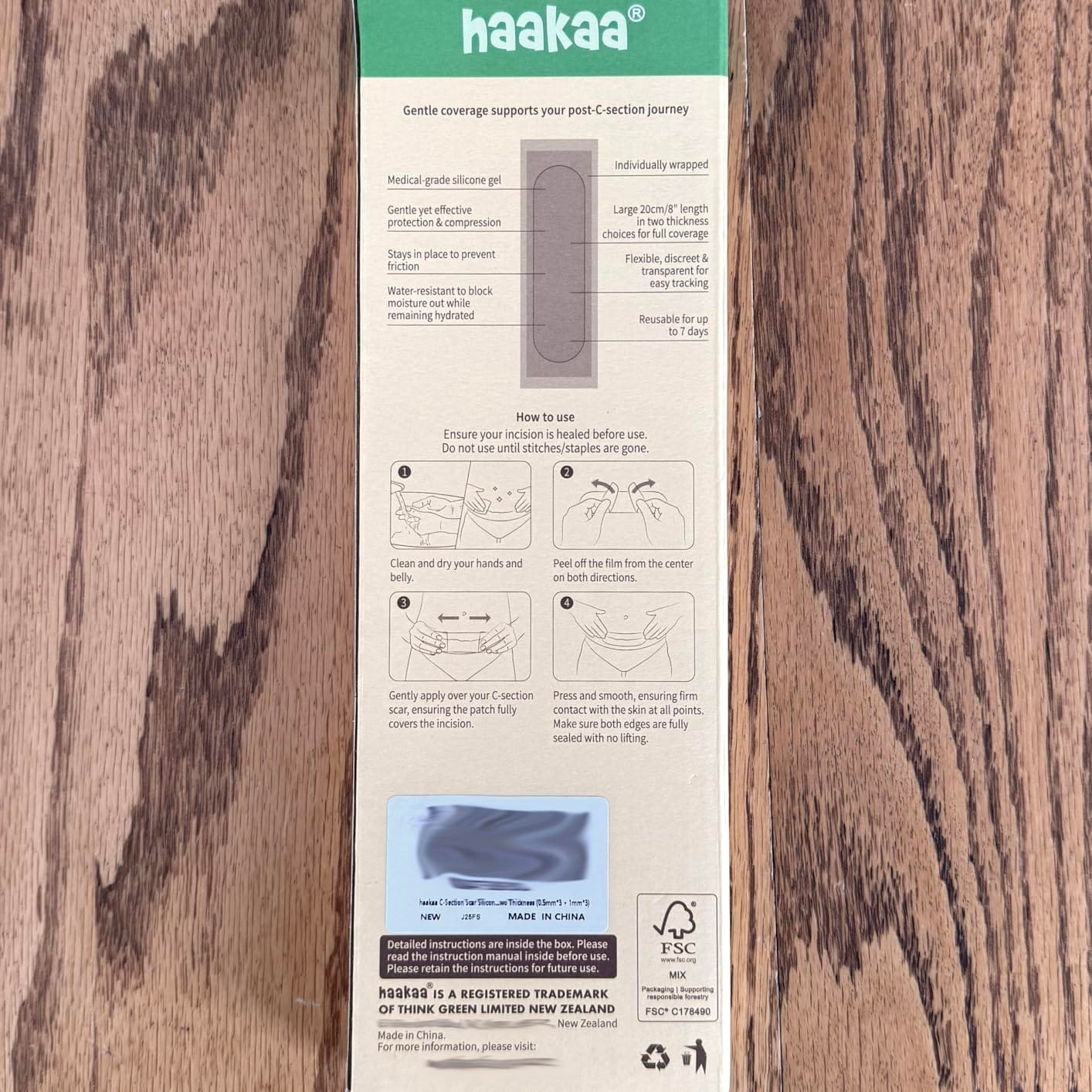 haakaa C Section Scar Silicone Strips, 0.5mm & 1mm Medical Grade Silicone | Scar Treatment for Postpartum Recovery, C-Section & Surgery Scars, Water-Resistant, Reusable Up to 7 Days With Storage Board customer photo 2