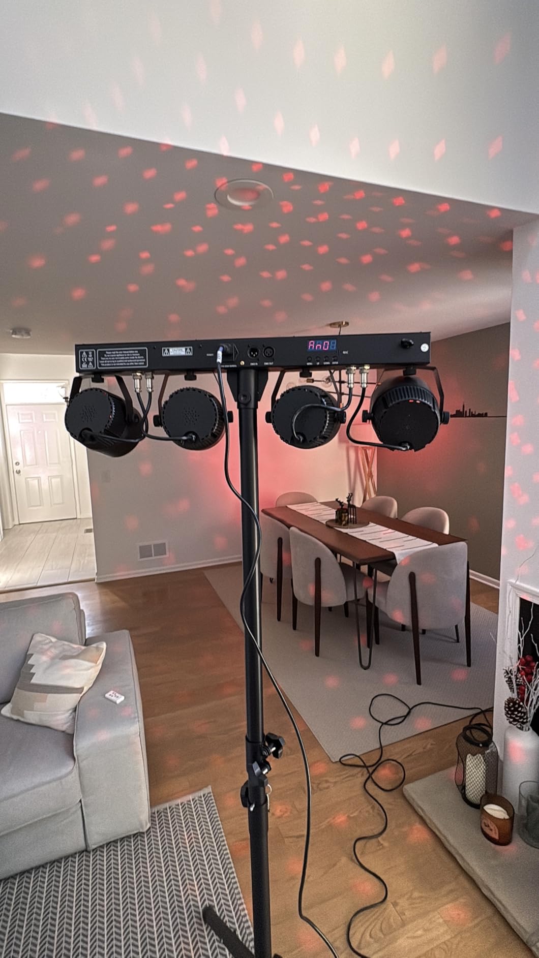 Telbum DJ Disco Lights with Stand, Professional LED Party Light Set, DJ Lighting System DMX512, Sound Activated Stage Lights Package for Gig Bar Wedding Live Band Club Booth Show Events customer photo 2
