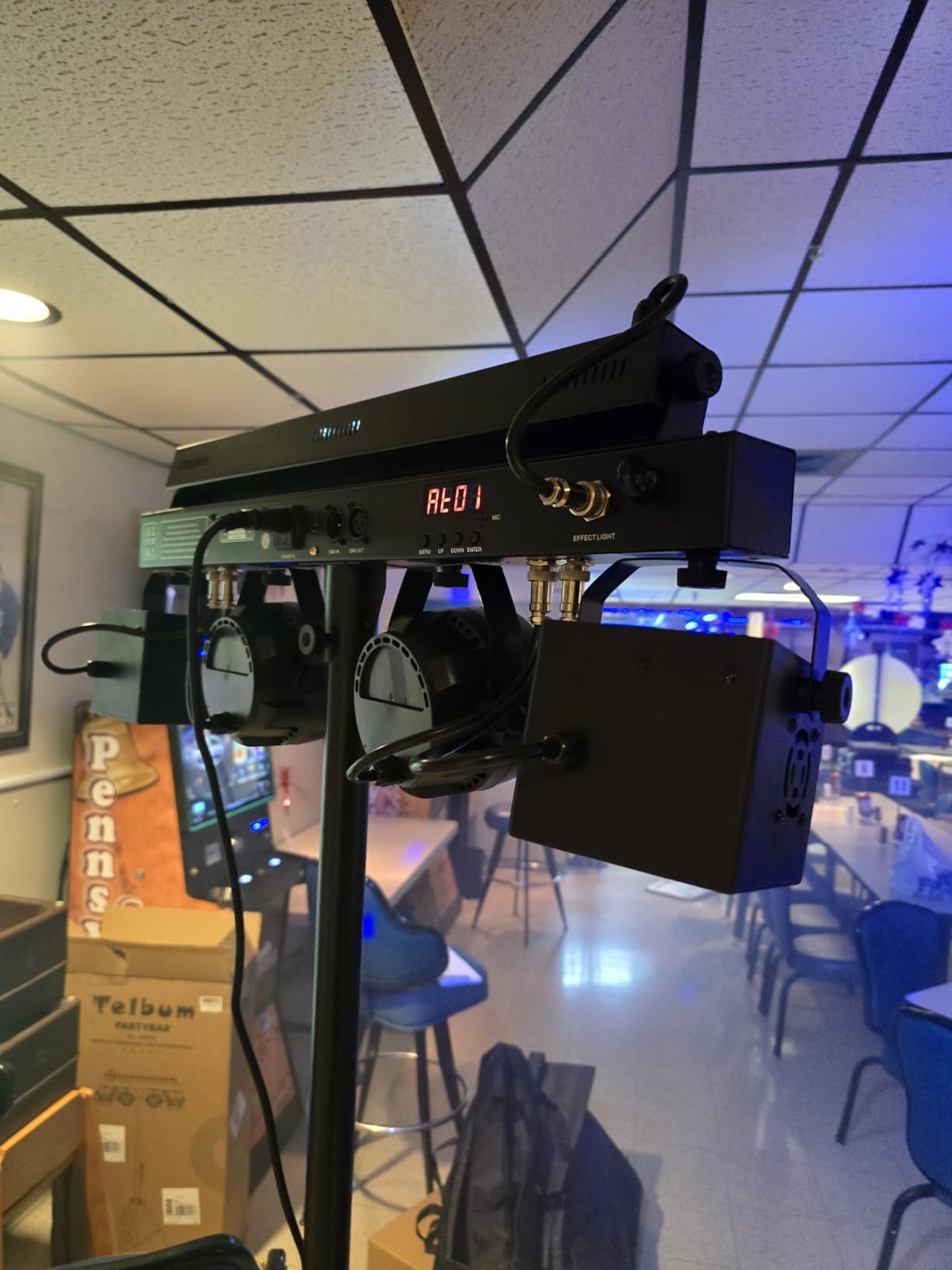 Telbum DJ Lights Stand for Parties - Professional 5in1 LED DJ Lighting System with Stand, DMX512, Sound Activated Stage Lights Package customer photo 1
