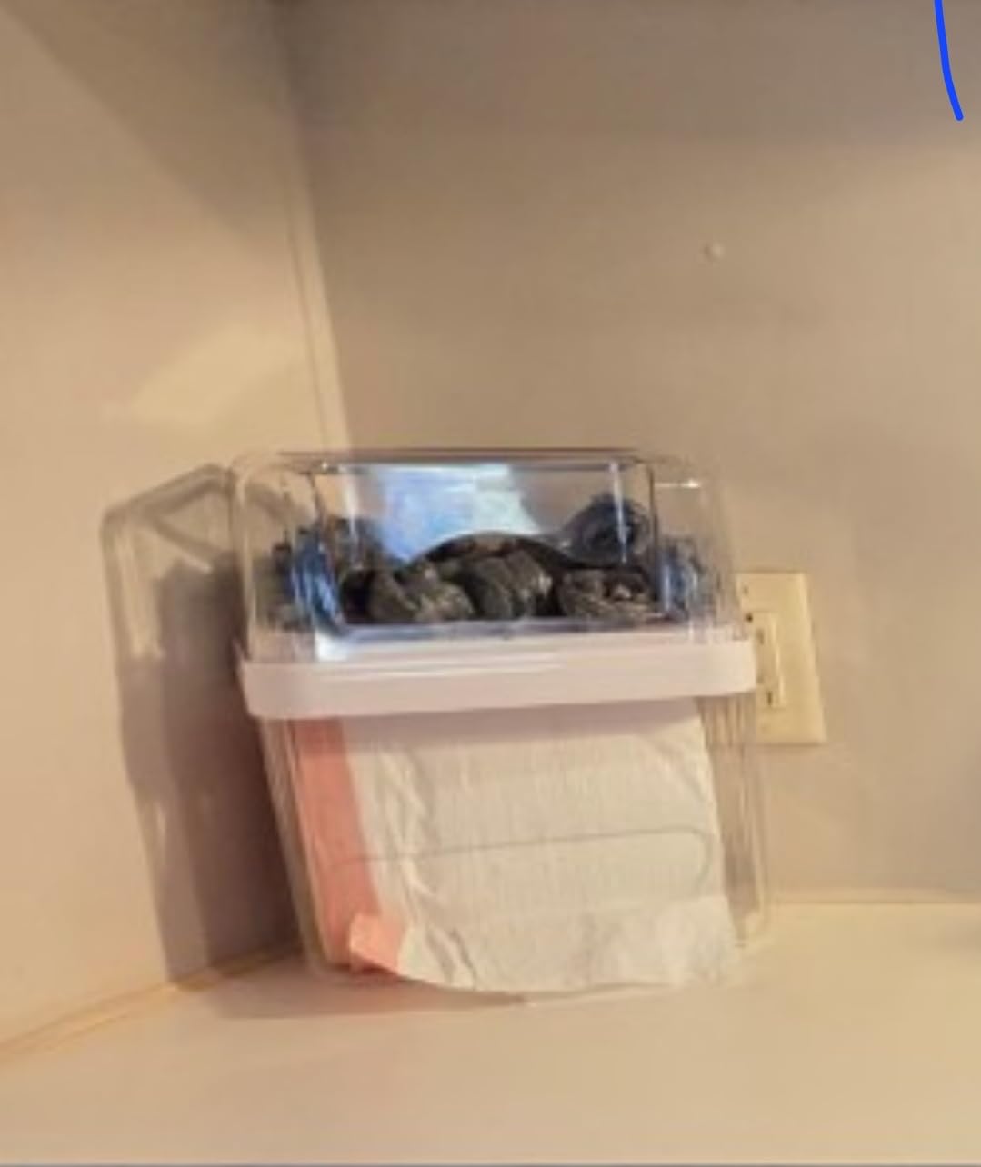 iCASA Trash Bag Dispenser Dishwasher Pods Container Under Sink Organizer | 3 in 1 Stackable Trash Bag Holder Garbage Bag Dispenser for 13/30/33 Gallon Bags, Clear Storage Bins Laundry Pods Container customer photo 1