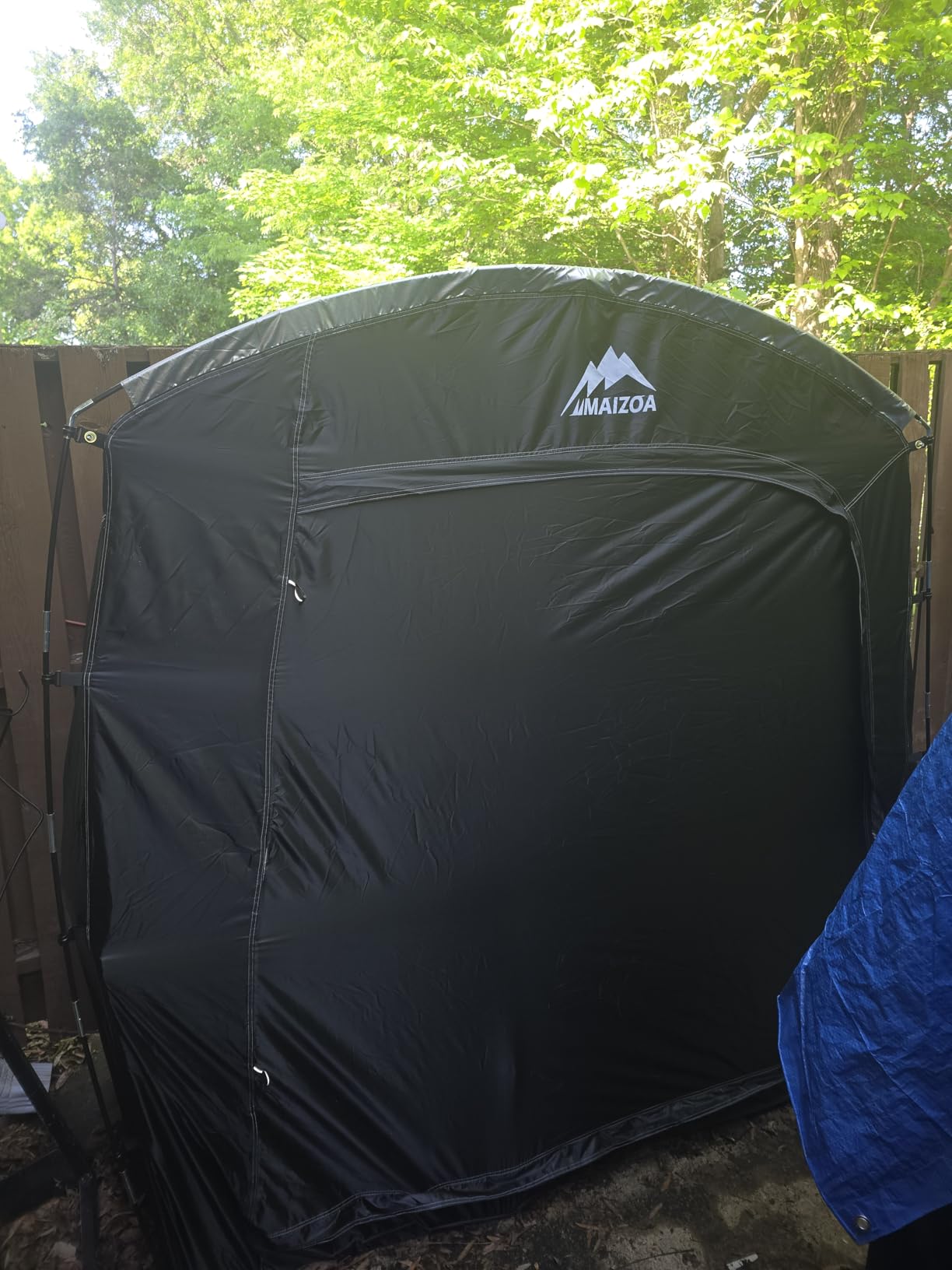Bike Storage Tent, 98 * 59 * 79 in, Outdoor Portable Storage Tent | 210D Oxford Cloth PU4000mm Waterproof Fabric, Storage Shed for 2-4-6 bike, Motorcycles, Garden Tools, Lawn Mower, Various Tools customer photo 1