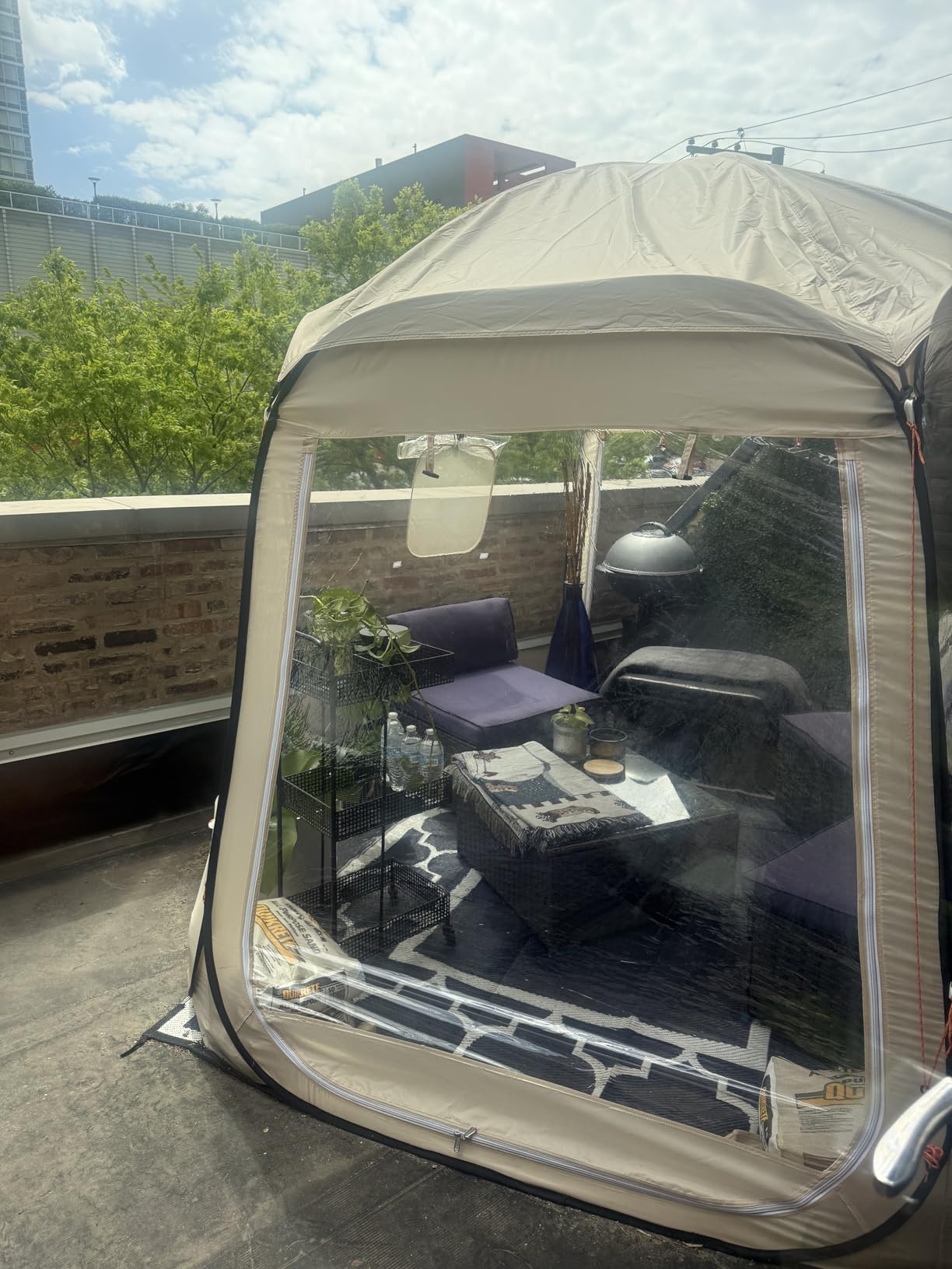 VEVOR Pop up Sports Tent, 8 Sizes Optional Clear Bubble Tent for 1-6 Person, Waterproof Outdoor Pod with Floor Mat & Top Cover, Garden Igloo Dome Tents Camping Shelter for Sports Watching customer photo 2