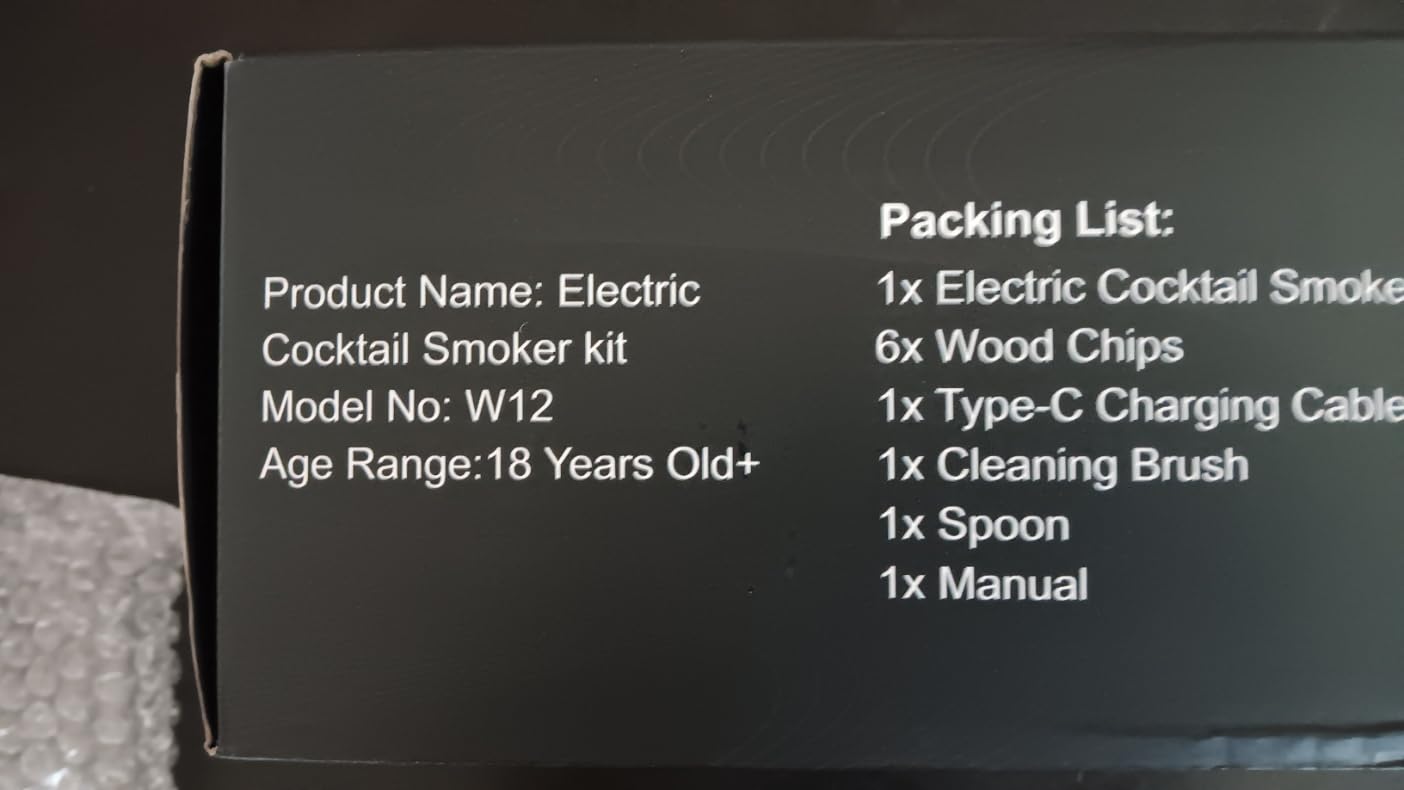 Electric Whiskey Cocktail Smoker Kit with Heating System, 6 Wood Chips - Built-in Lighter, No Butane Needed, USB Rechargeable, Old Fashioned Bourbon Drink Smoker Kit, Gifts for Men Dad Husband customer photo 1